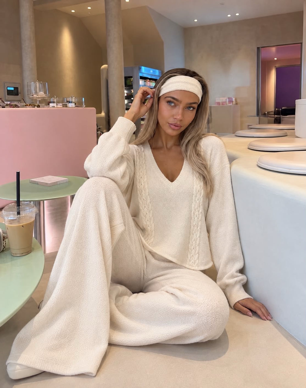 Knit Set Κρεμ