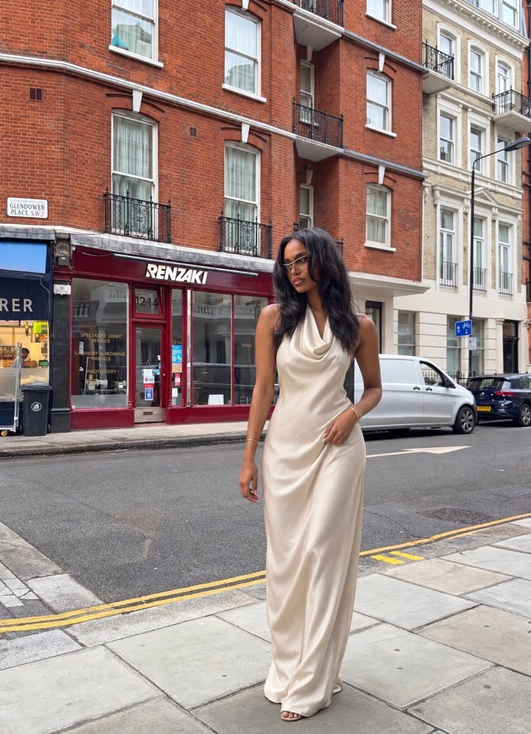 Satin Muse Dress Ivory