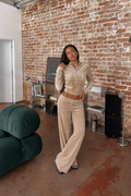 Greca Velvet Set Μπεζ