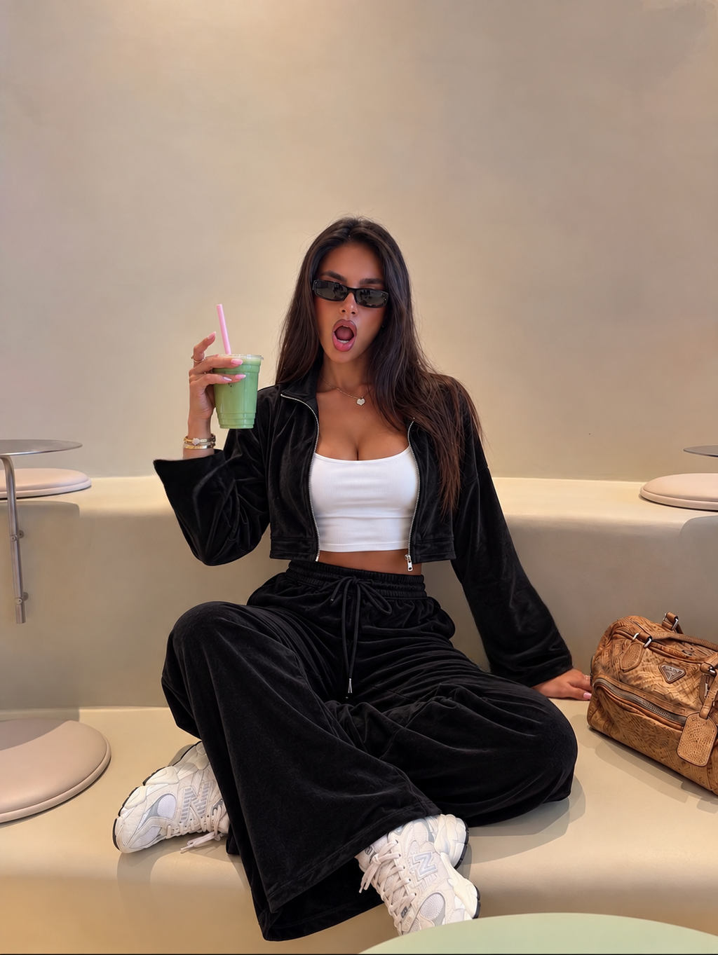Velisse Crop Set Μαύρο