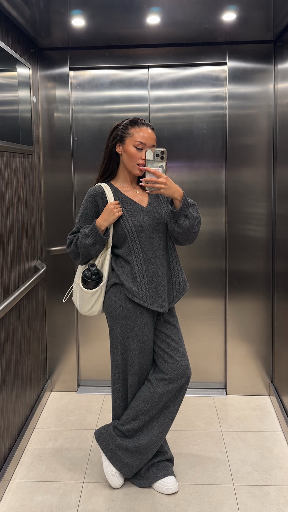 Knit Set Γκρι