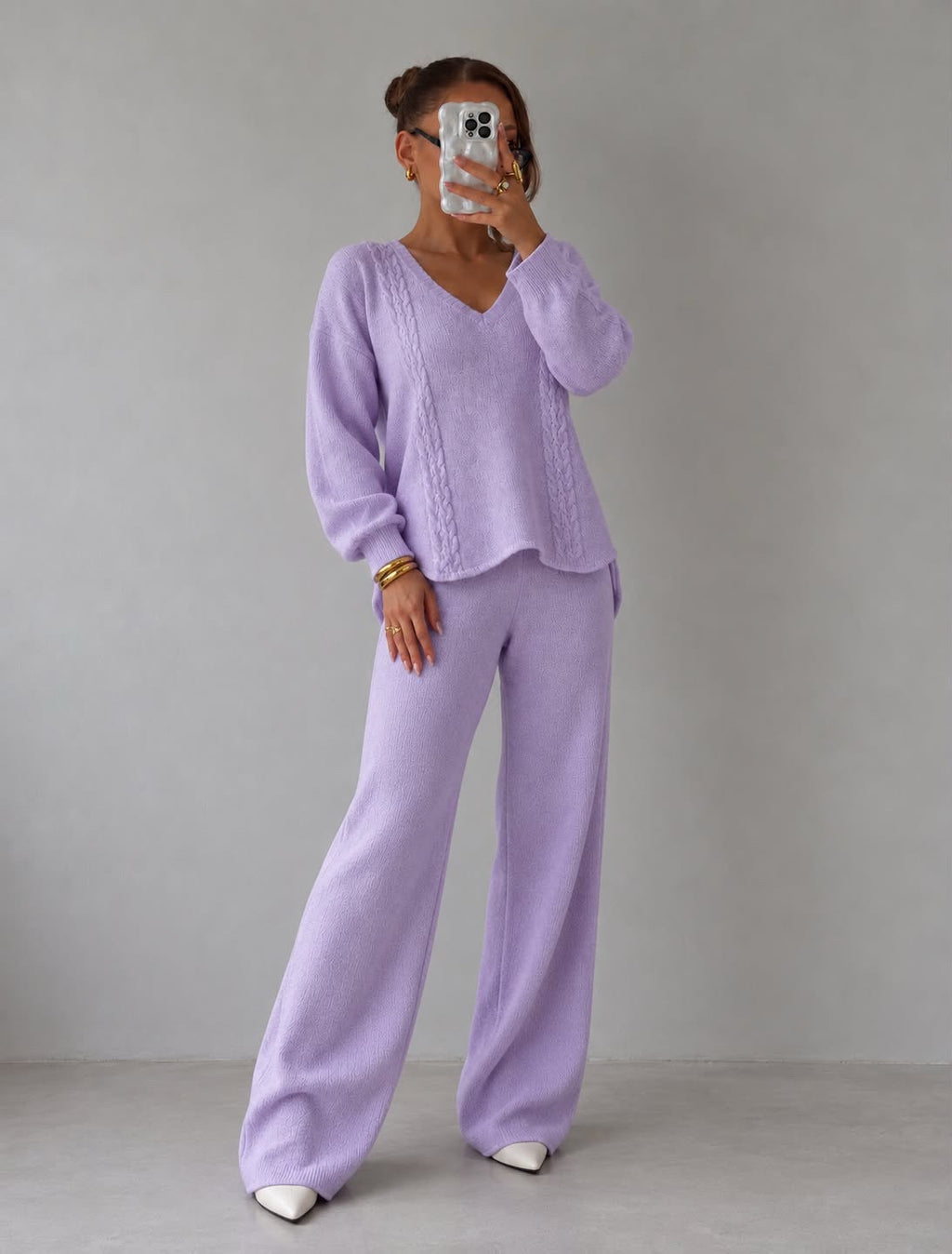 Knit Set Λιλά