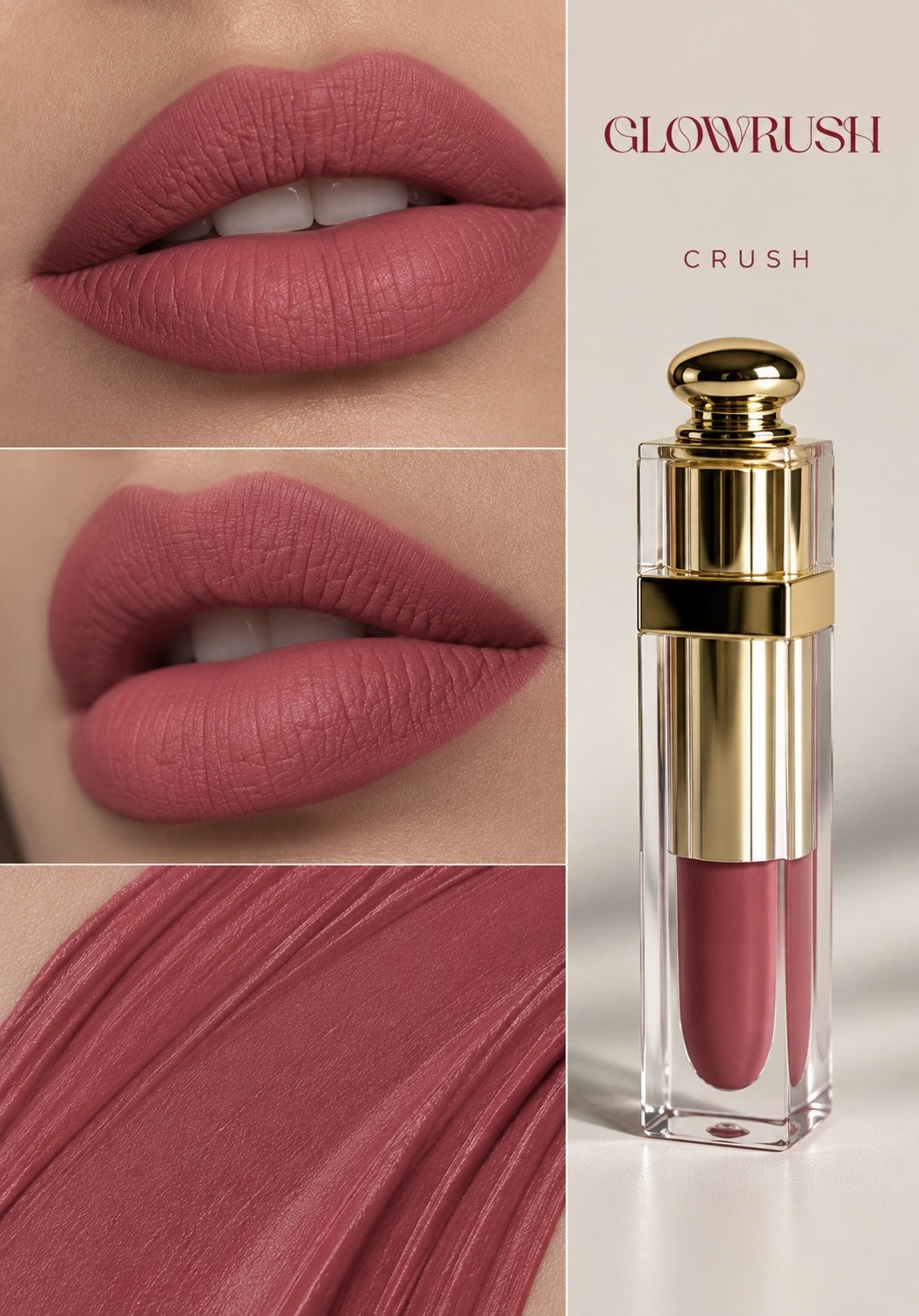 Glowrush Liquid Lipstick – Bombshell – απόχρωση Crush