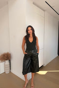 Roxy Leather Βερμούδα Μαύρο