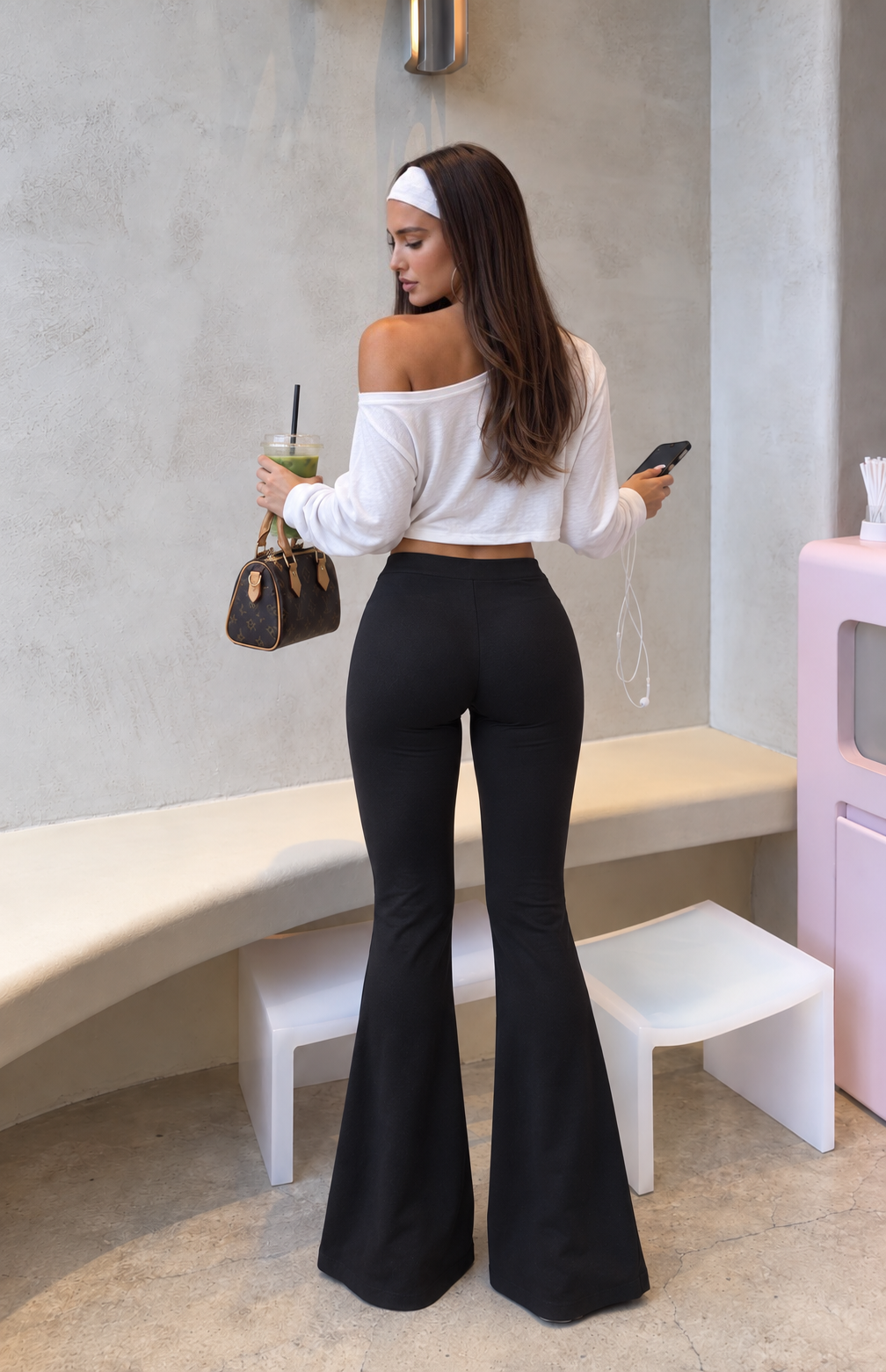 Black Elastic Pants