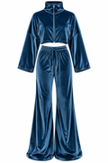Velisse Crop Set Πετρόλ