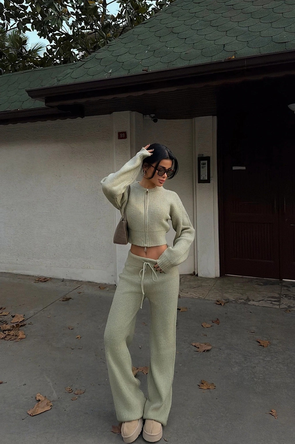 Romy Knit Set Λάιμ
