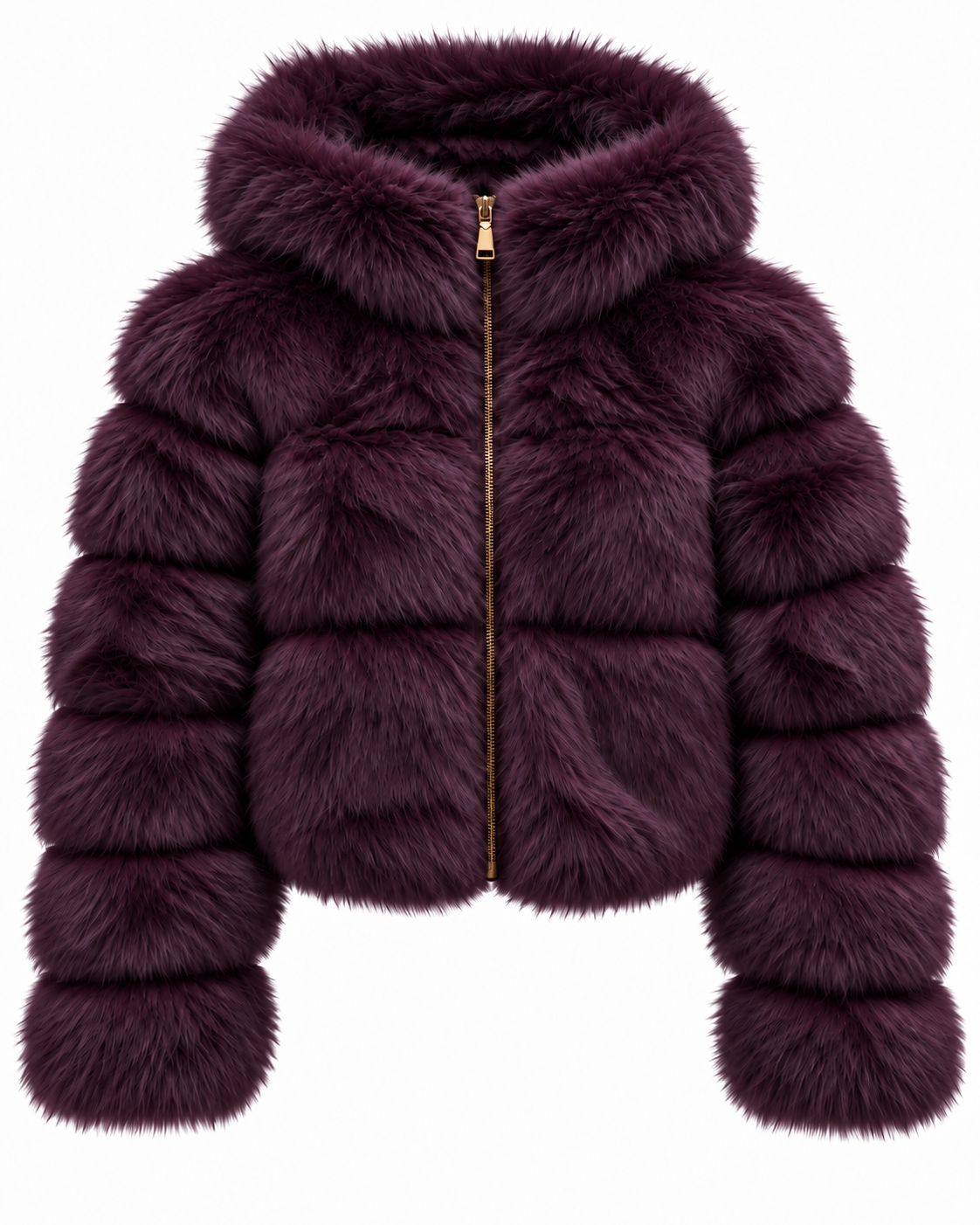 Loulou - Luxury Fur Jacket Μελιτζανί