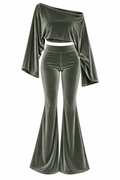 Amora Velvet Set Χακί