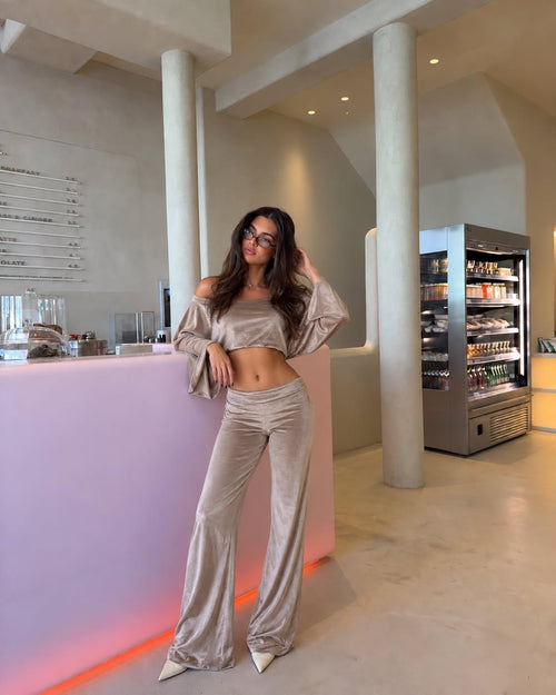 Amora Velvet Set Taupe