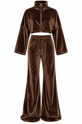 Velisse Crop Set Καφέ