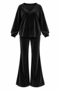 Velvet V Set Μαύρο