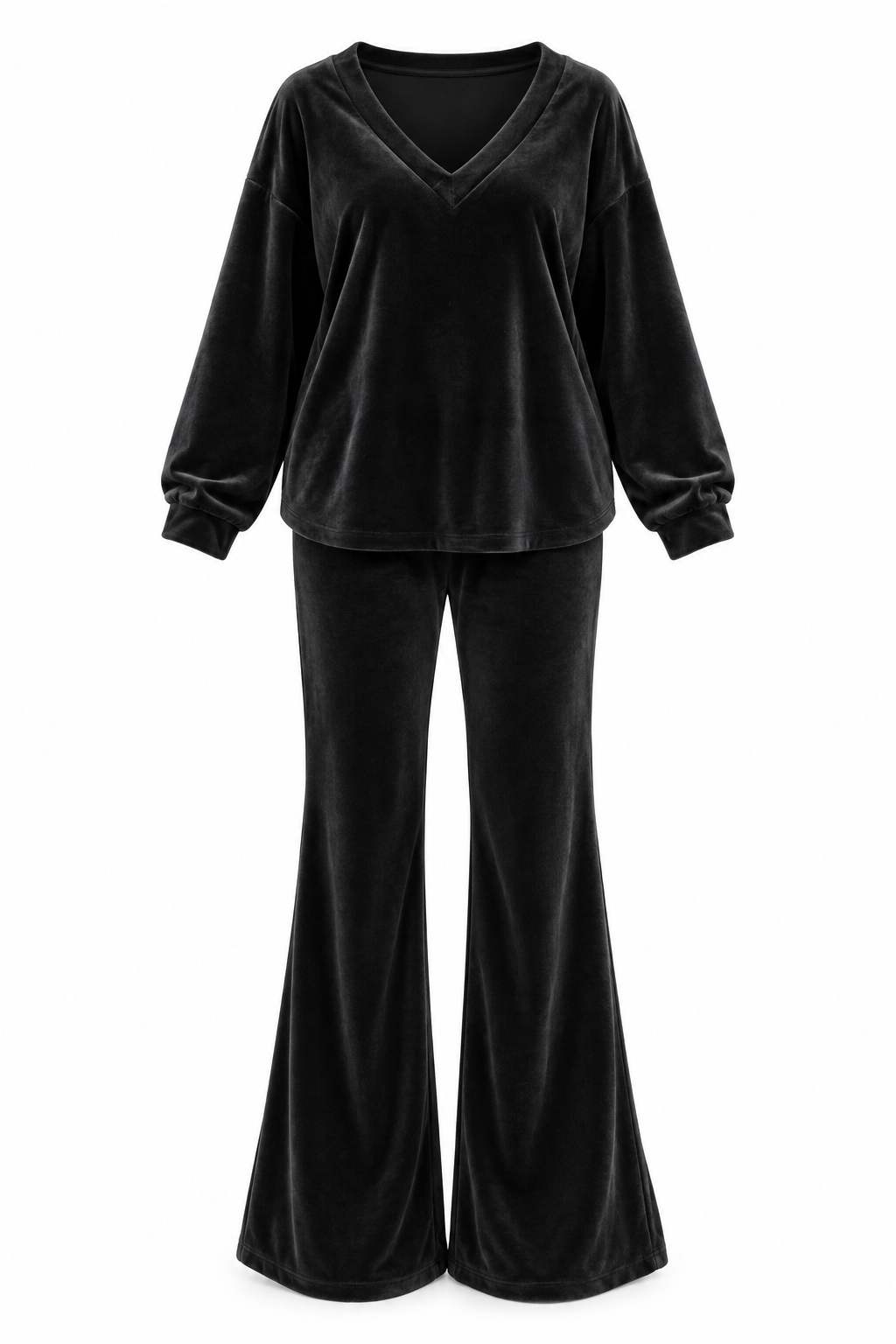 Velvet V Set Μαύρο