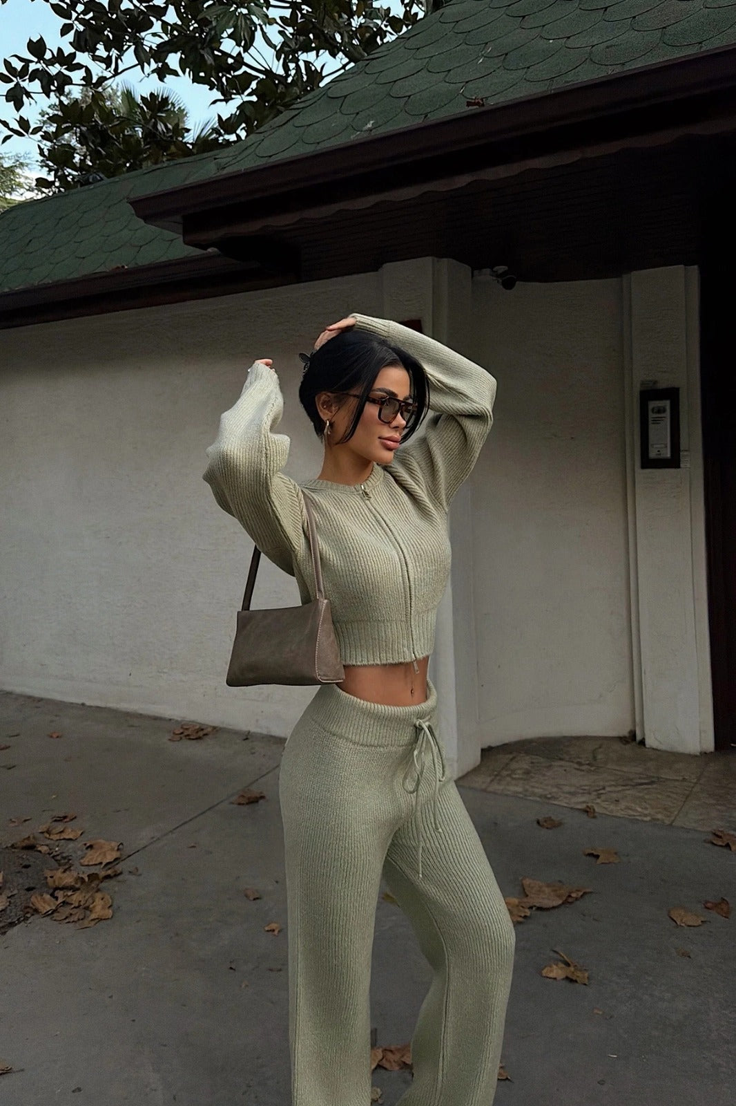Romy Knit Set Λάιμ