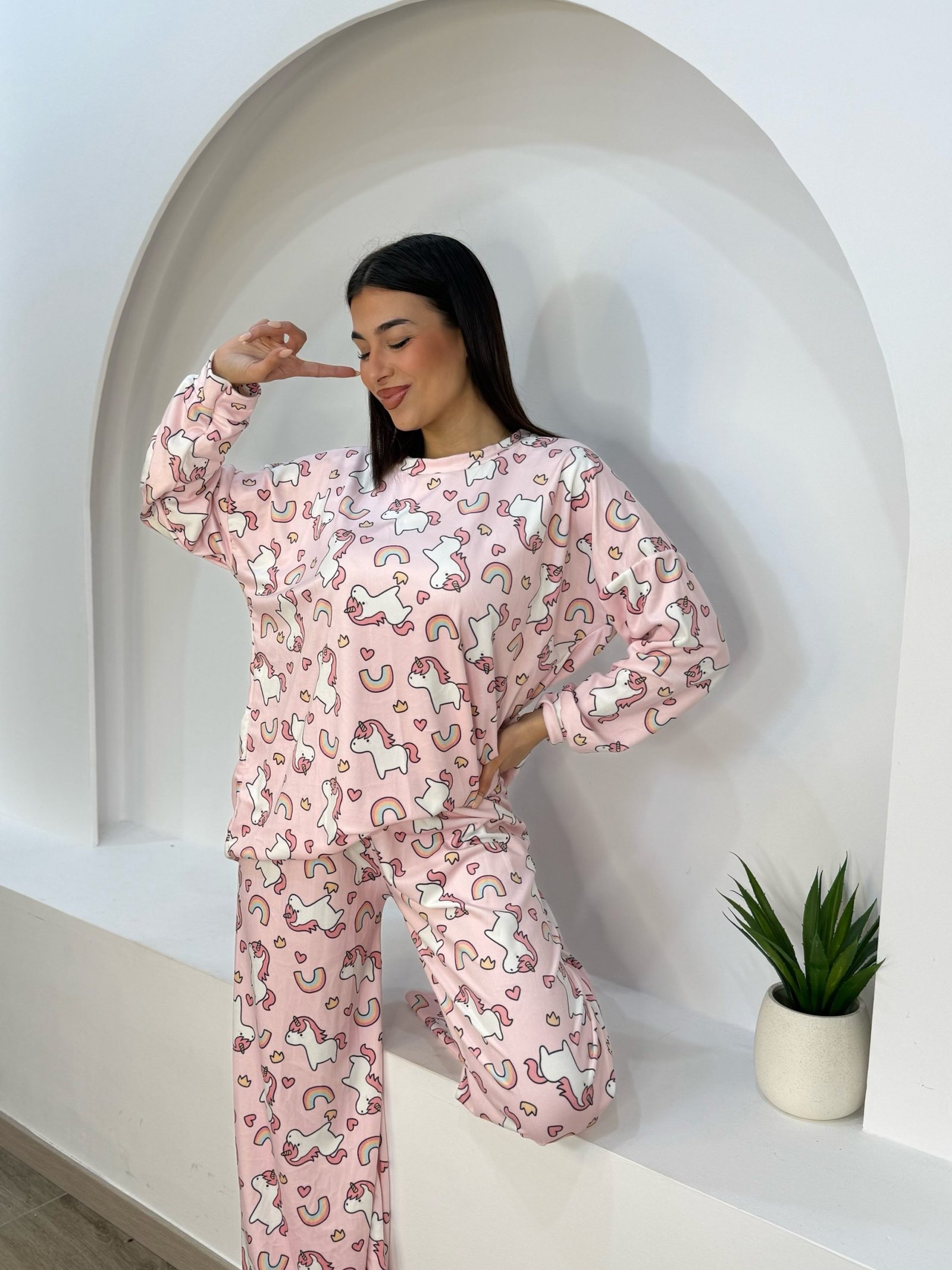 img_1162 Μονόκεροι Ροζ Πυτζαμα - Image 1