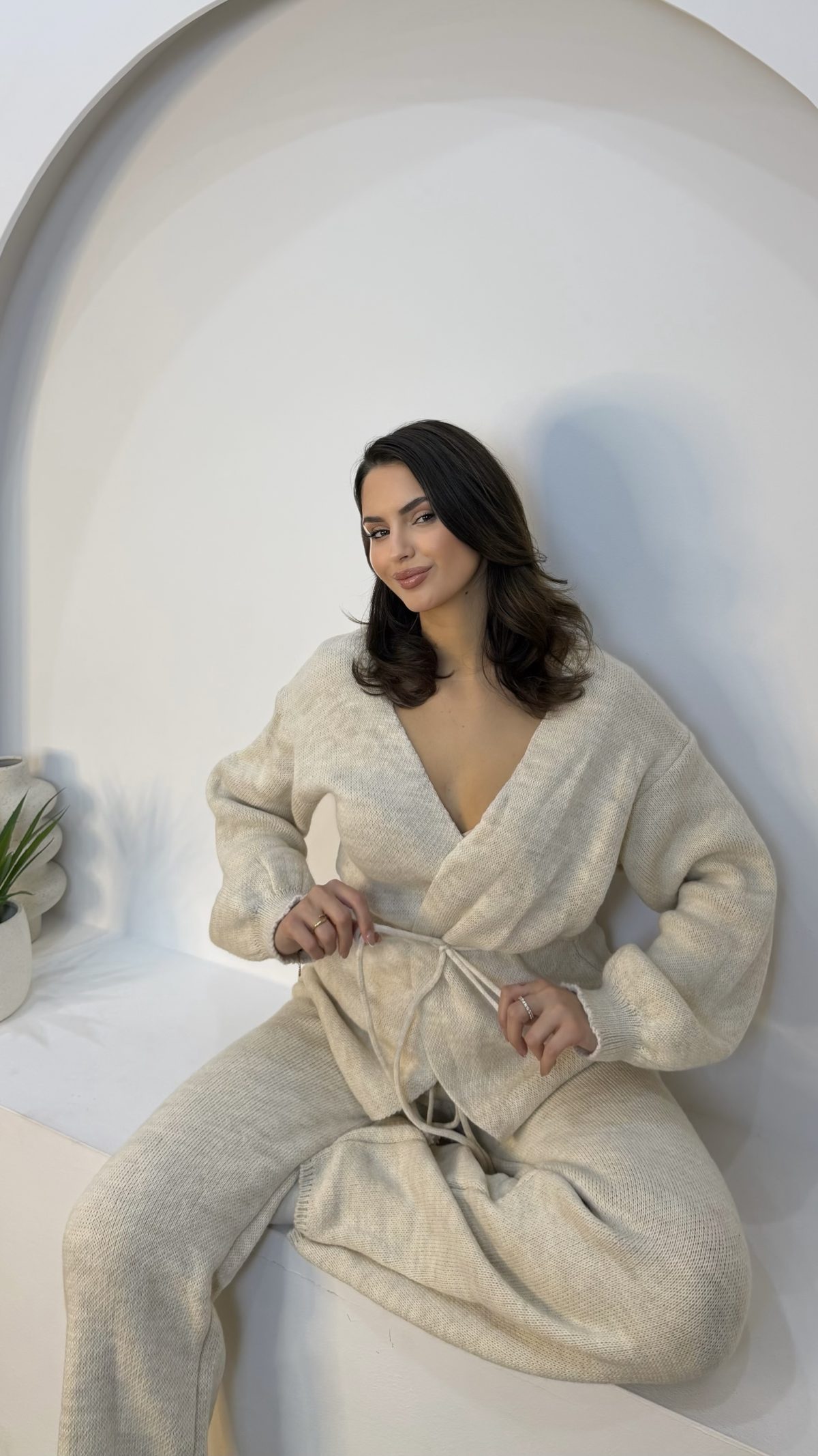 Natalie Knit Set Μπεζ - Image 2