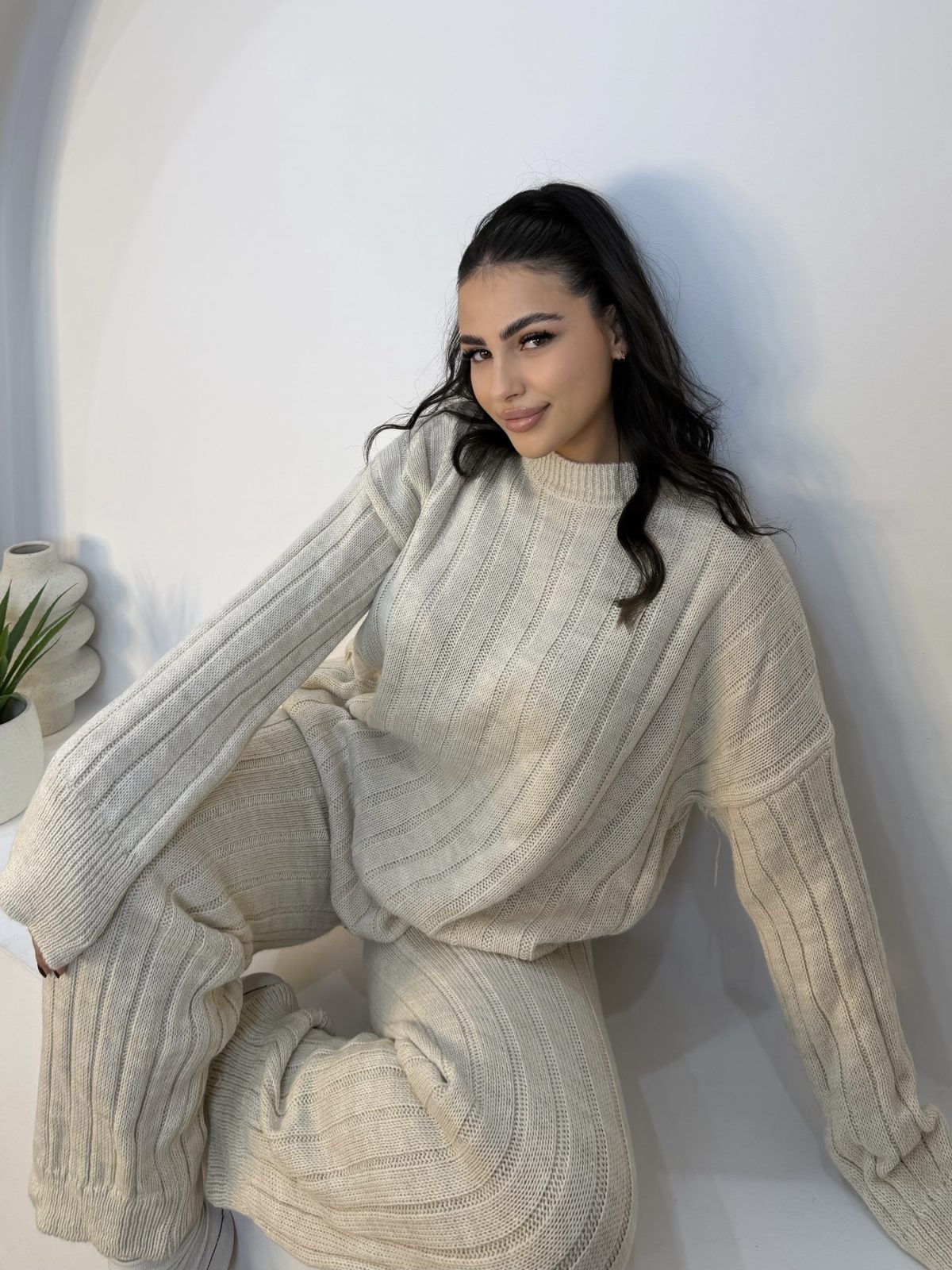 Tara Knit Set Μπεζ - Image 3