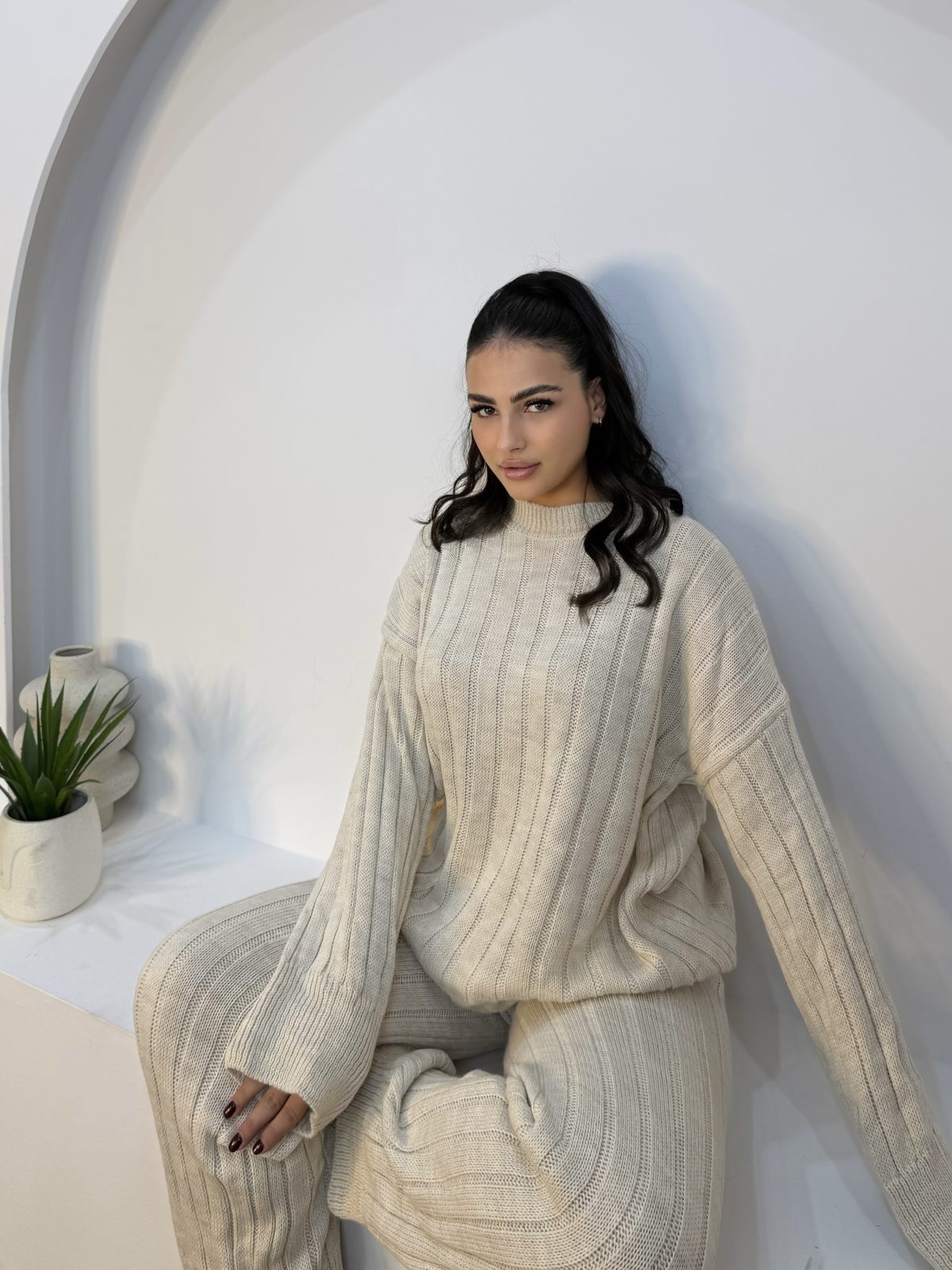 Tara Knit Set Μπεζ - Image 2