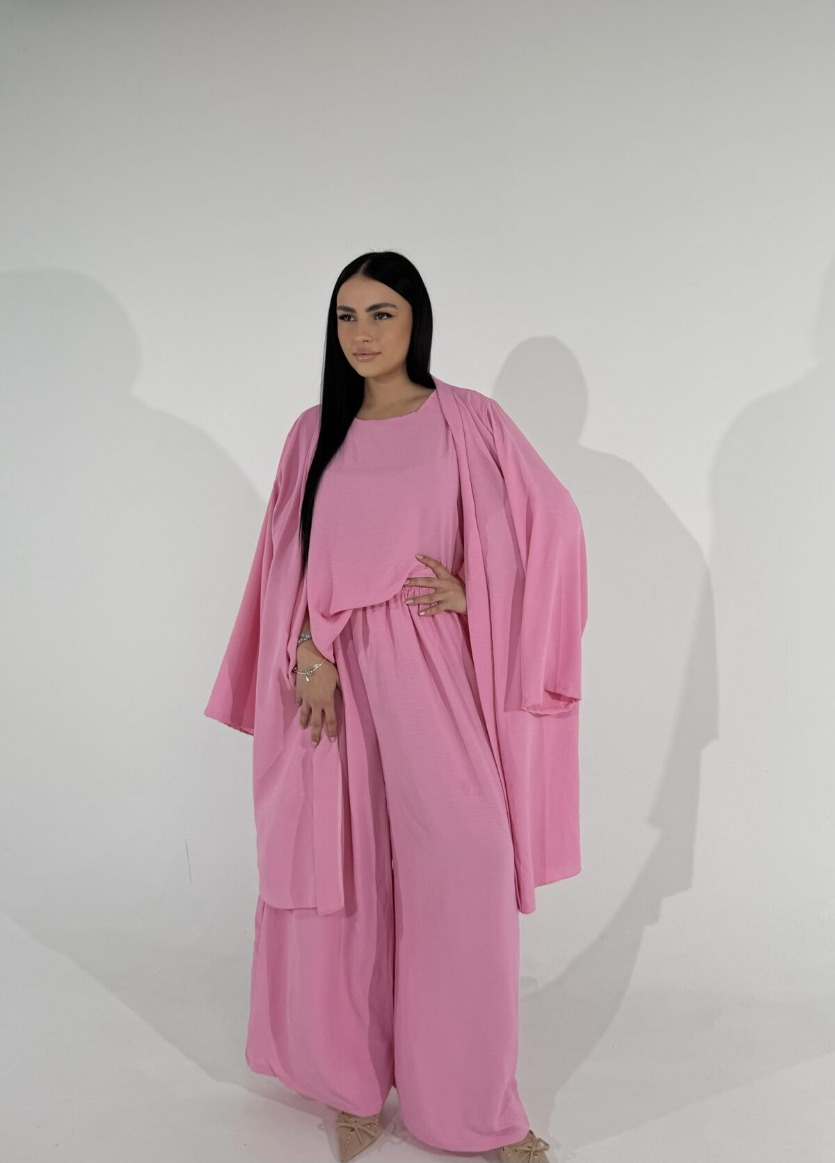 Tiffany Plus Size Set Ροζ - Image 3