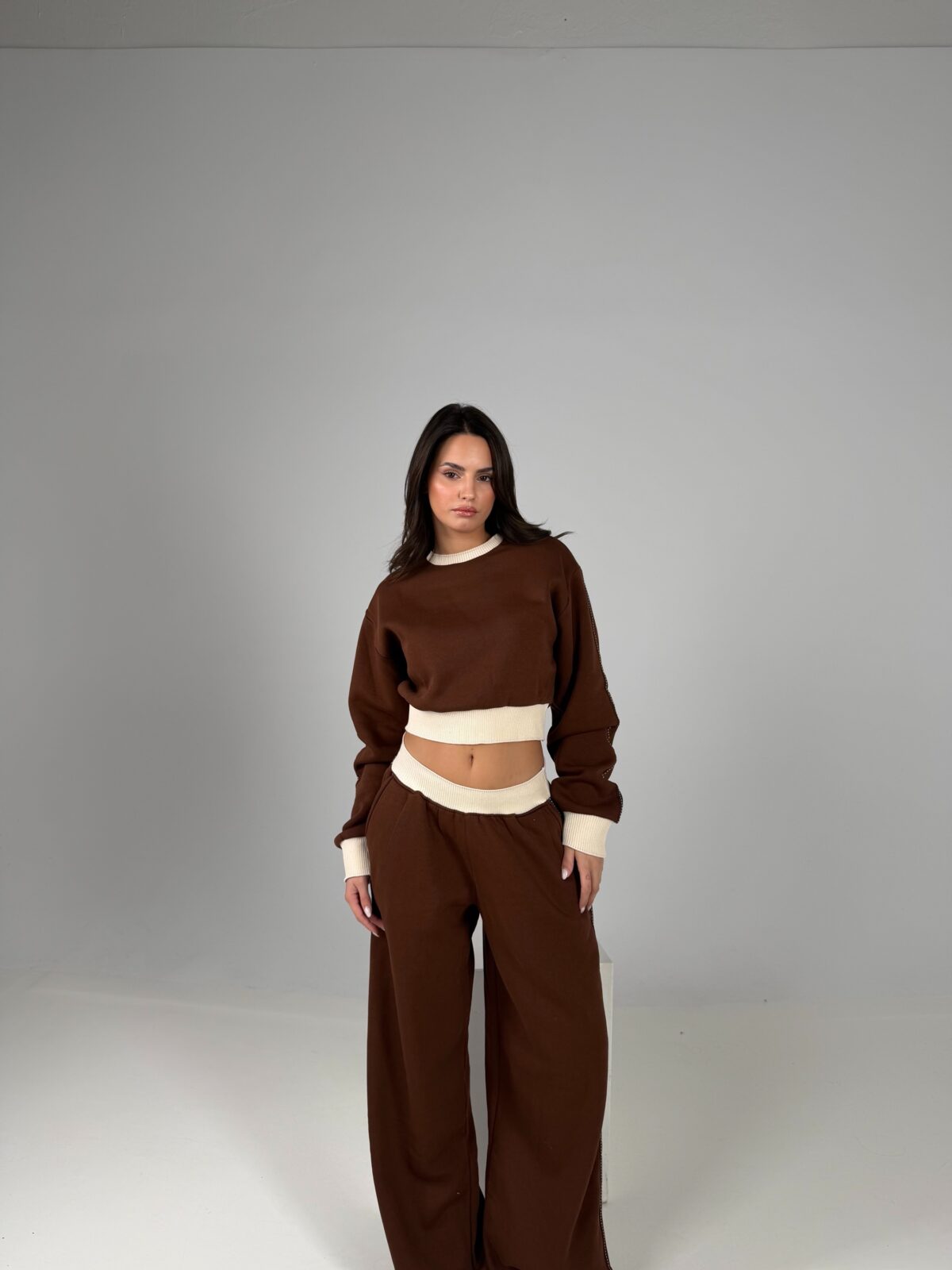 Cozy Fleece Set Καφέ - Image 2