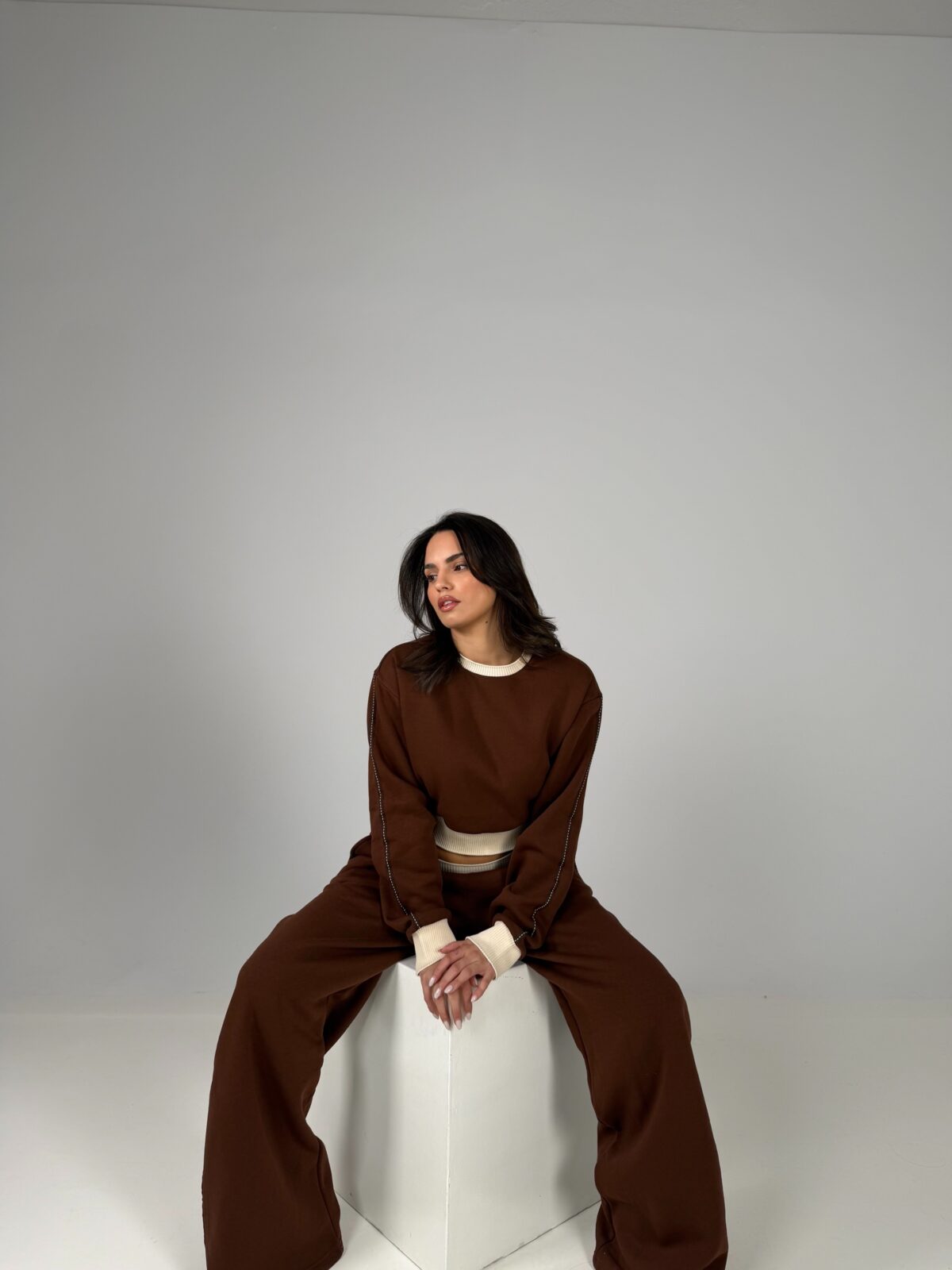 Cozy Fleece Set Καφέ - Image 3