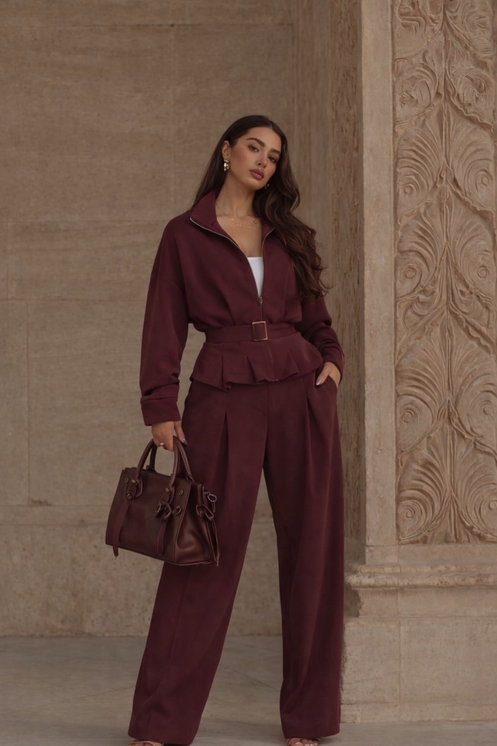 048e0289-234a-46dc-8aed-3735ab0fd848 Amelia Set Βουργουνδί - Image 1