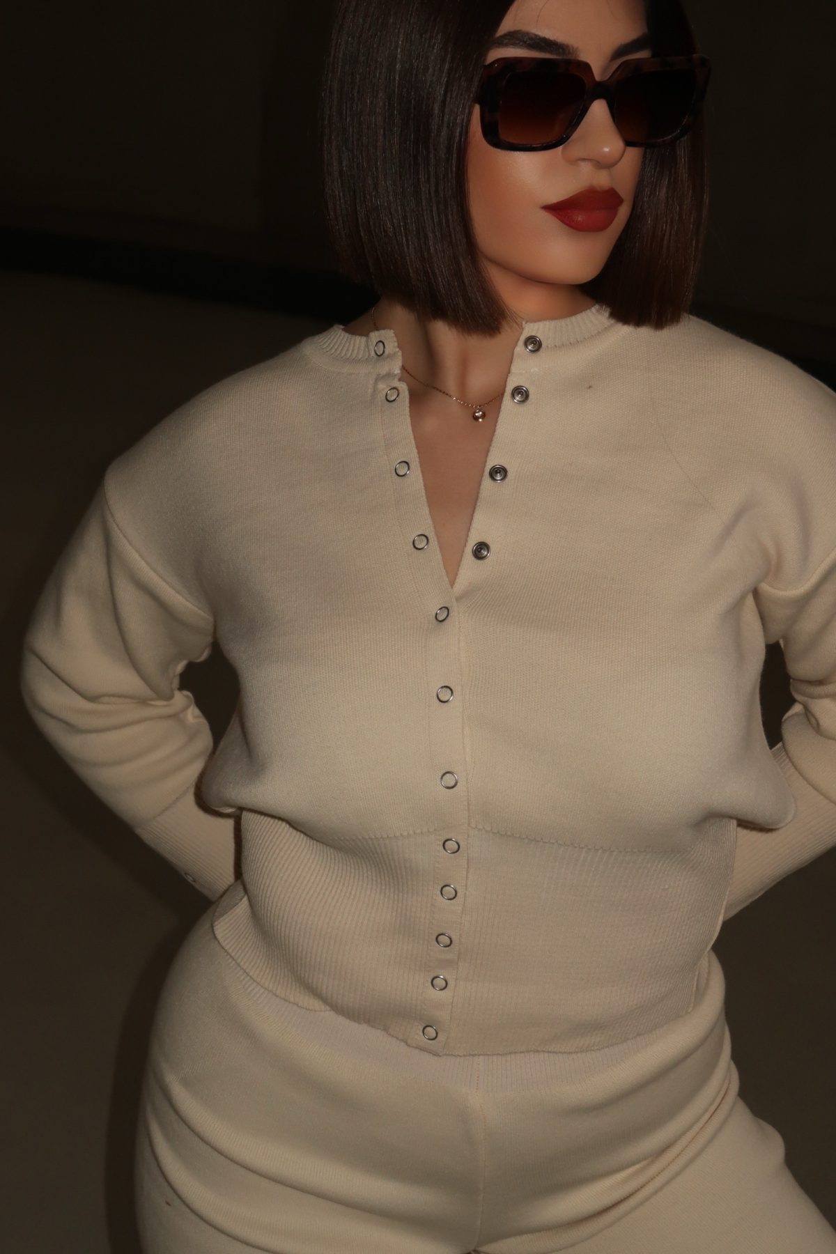 Malena Knit Set Μπεζ - Image 2