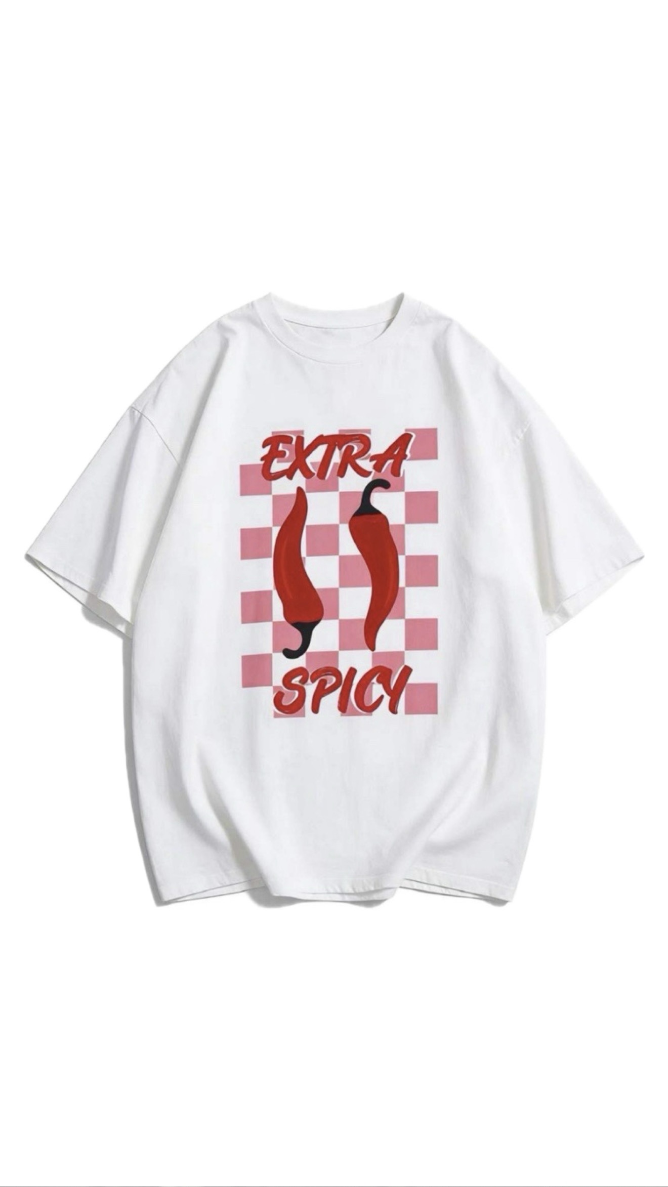 5808a270-2314-4ce0-9f61-46a88c1b602c T-shirt Ροζ Σκακιέρα Extra Spicy - Image 1
