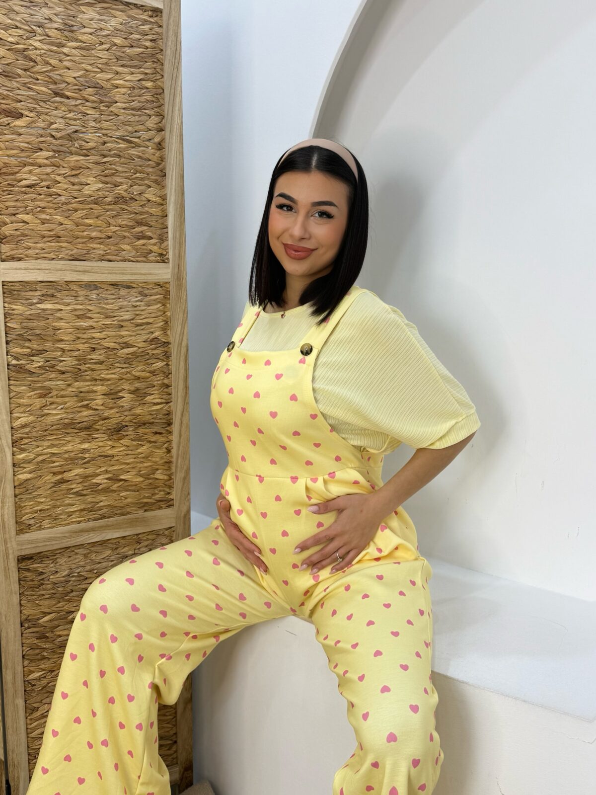 Σαλοπετα Εγκυμοσύνης Κίτρινες Καρδούλες - Image 2