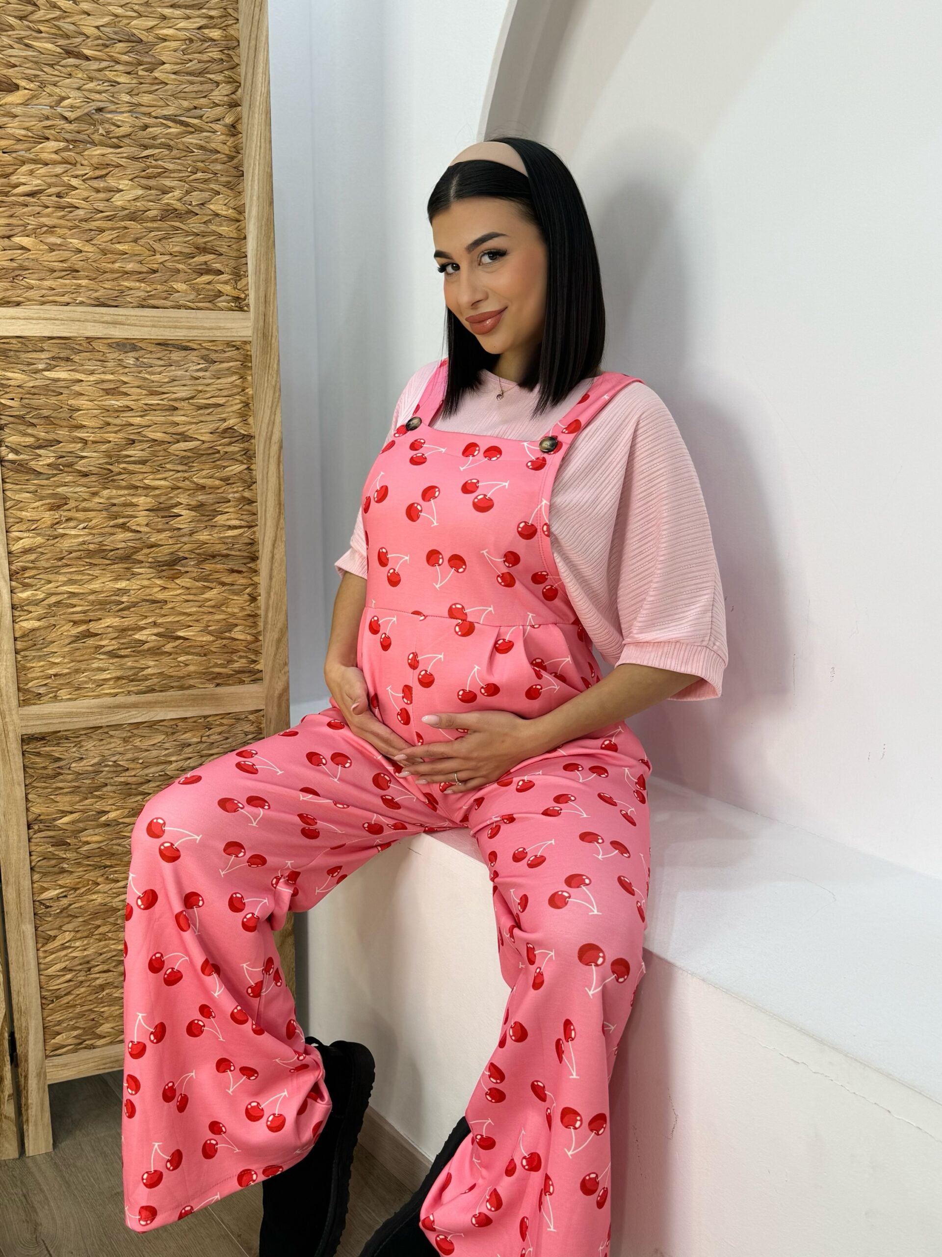 img_6901-3 Σαλοπετα Εγκυμοσύνης Ροζ Κεράσια - Image 1