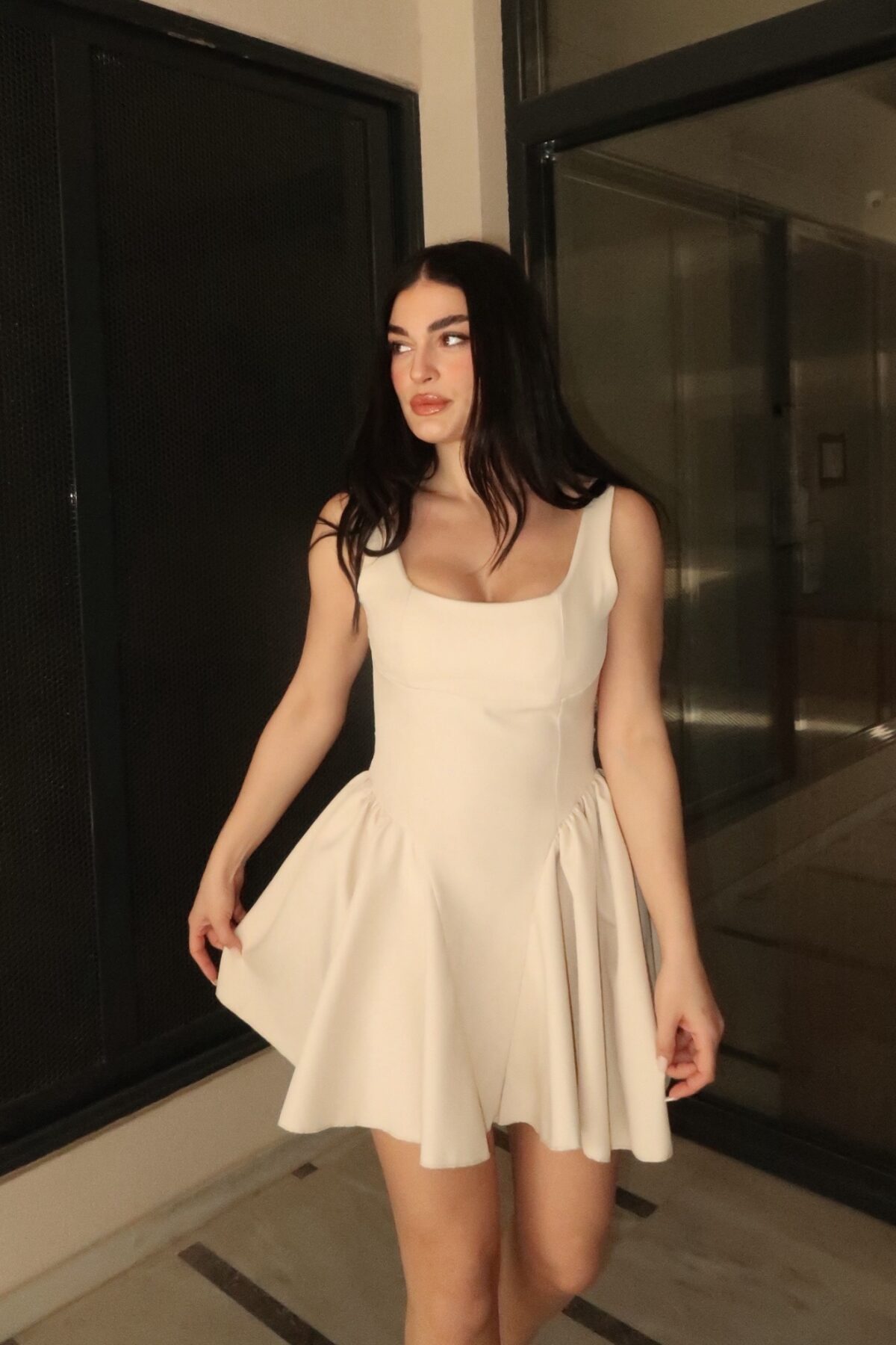 Polly Dress Μπεζ - Image 2