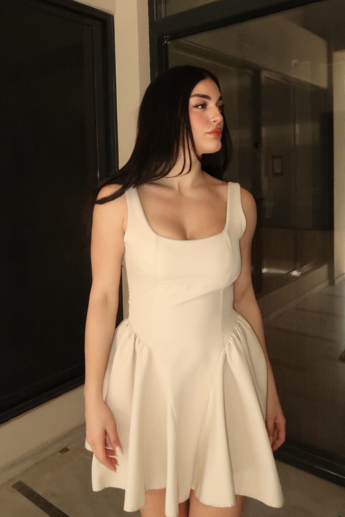 Polly Dress Μπεζ - Image 3