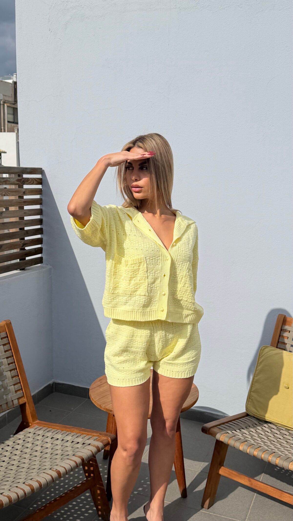 Penelope Knitted Set Yellow - Image 4