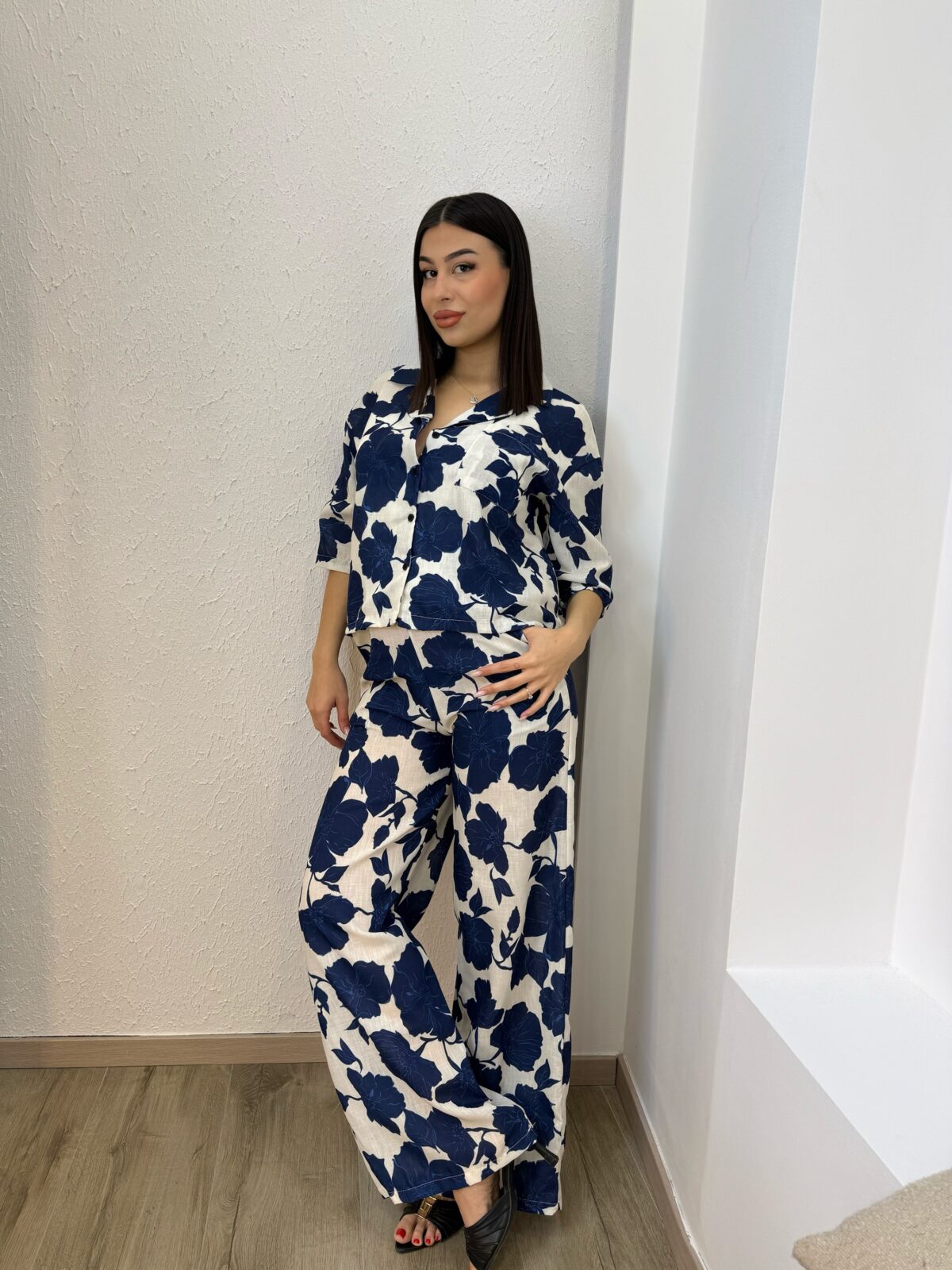 Jacar Linen Set Μπλε - Image 2