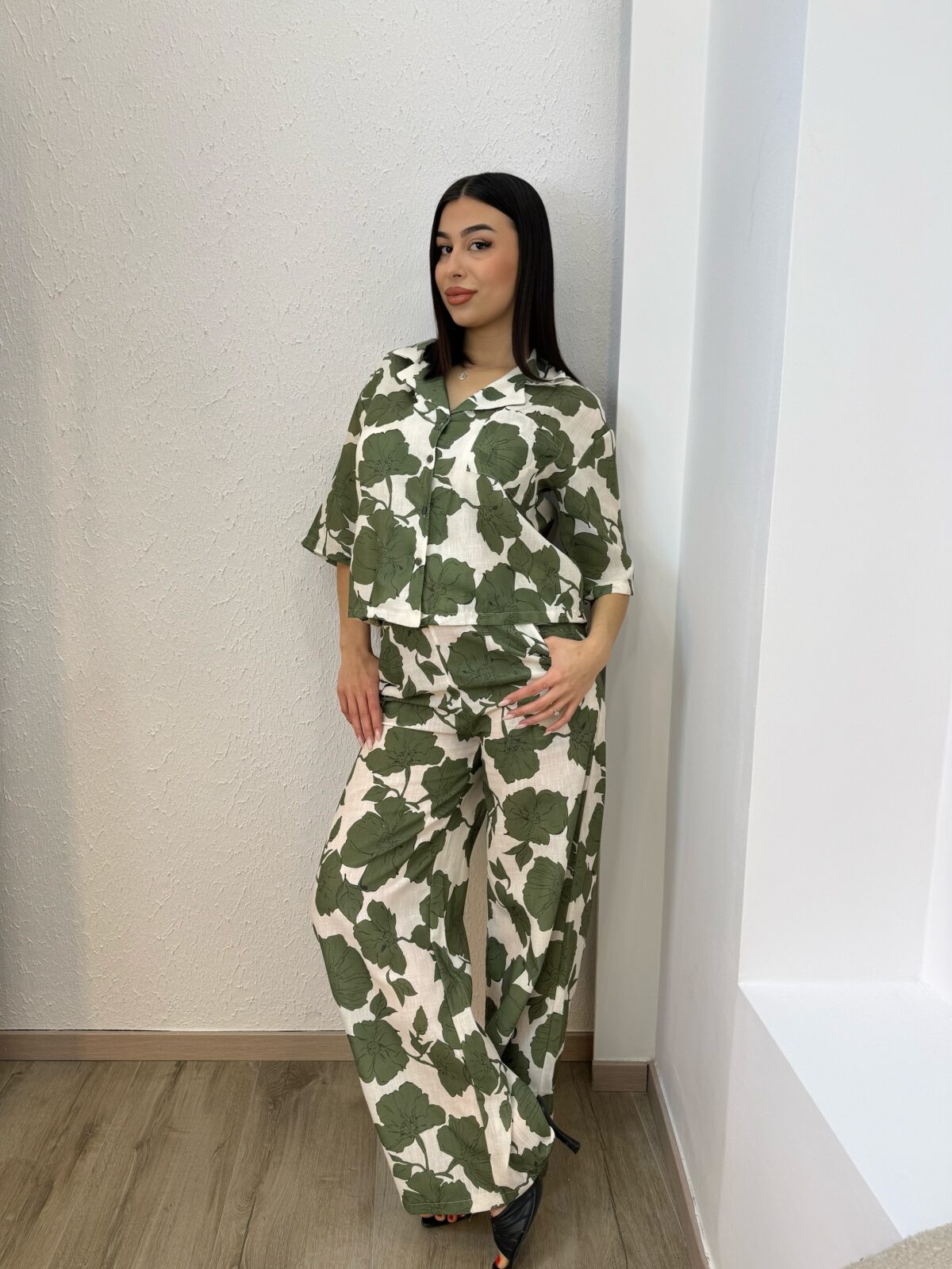 Jacar Linen Set Πράσινο - Image 3