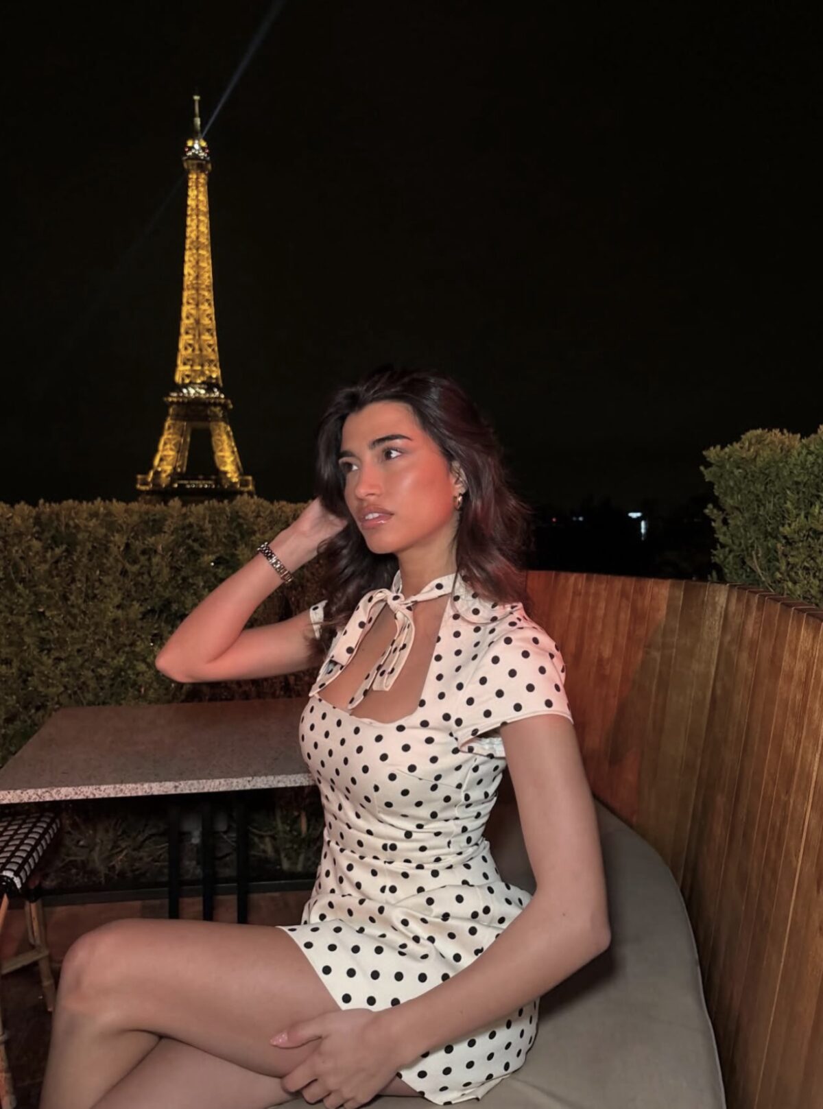 Dot Mini Dress White - Image 2