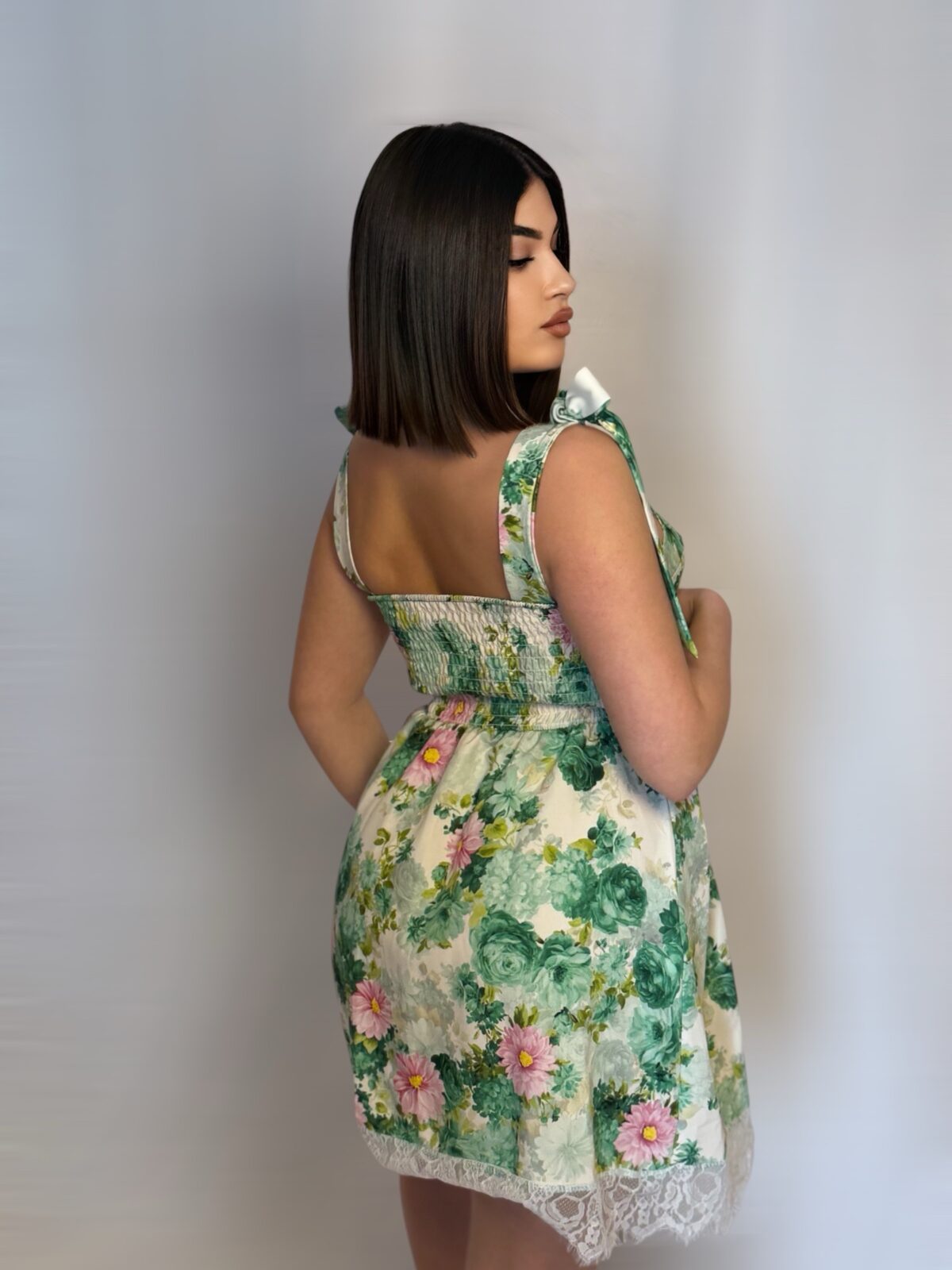 Lydia Floral Dress Πράσινο - Image 2