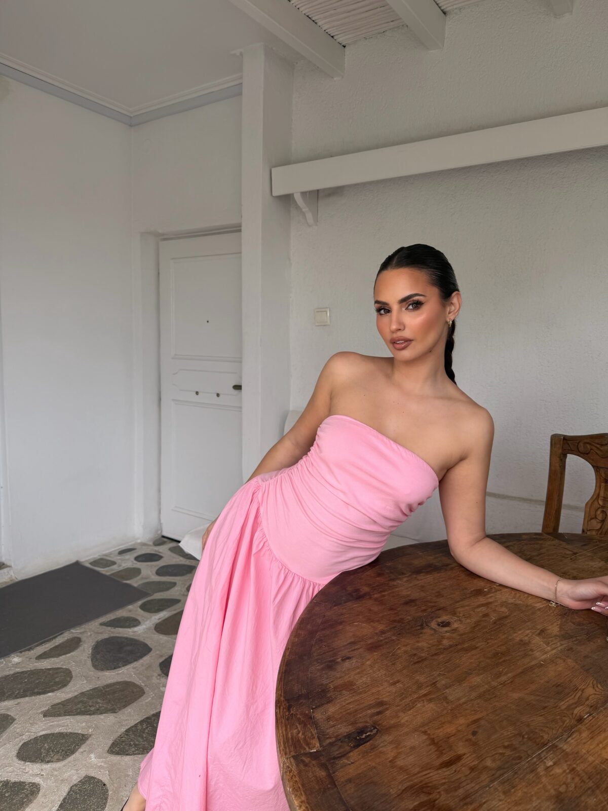 Aura Dress Φωτεινό - Ζωντανό Ροζ - Image 3