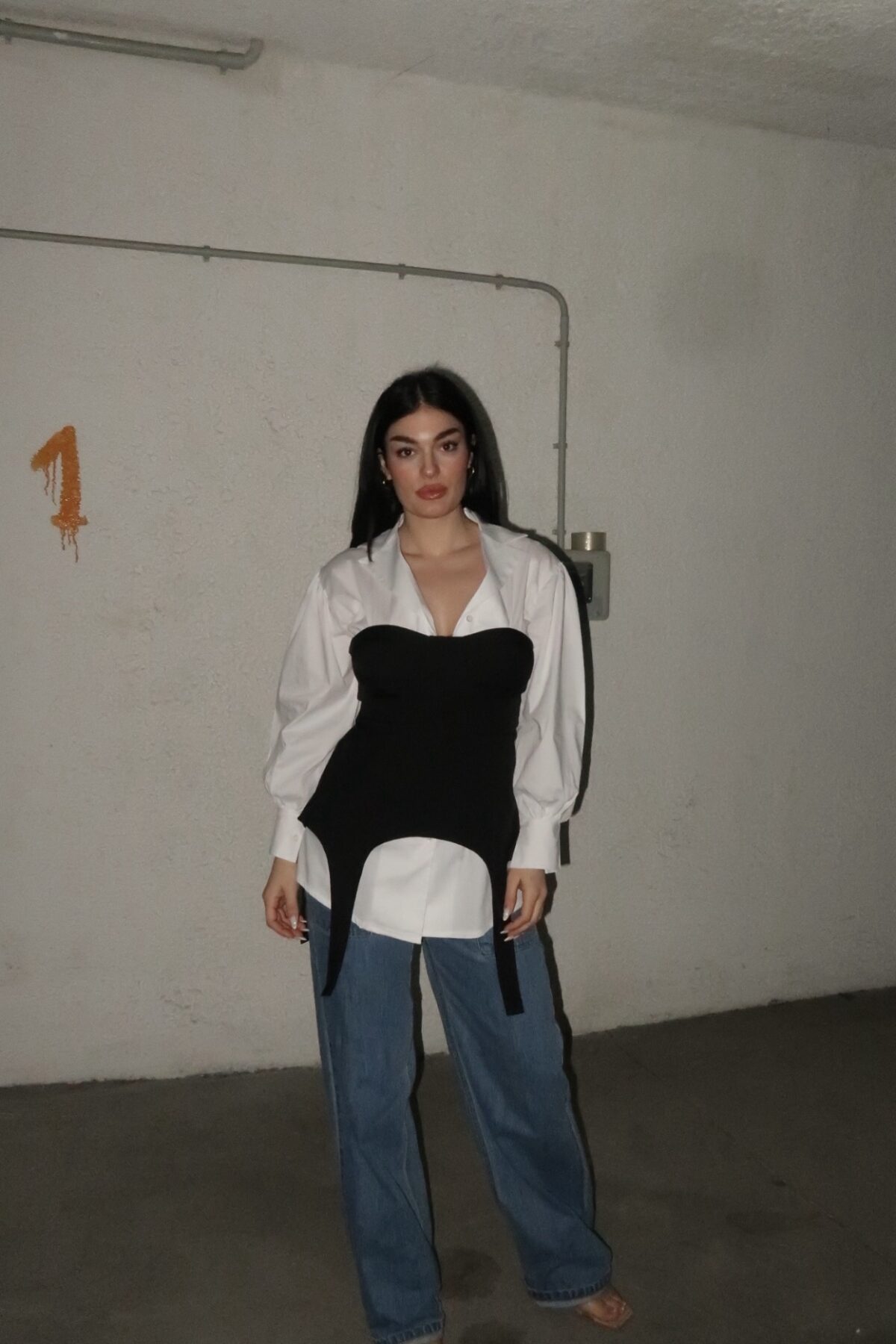 Πουκαμίσα με Κορσέ Μαύρο - Image 3