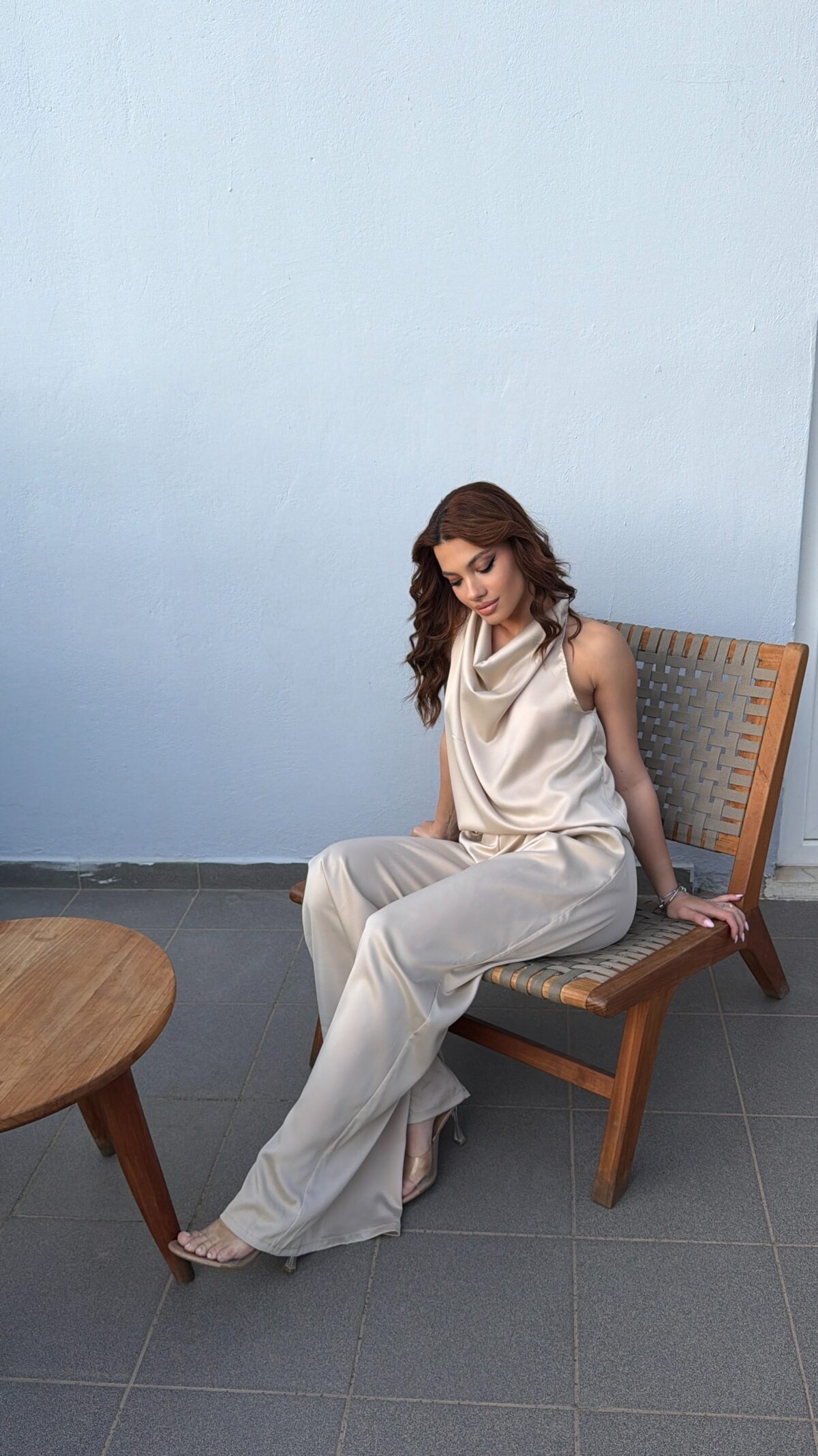Satin Set Μπεζ - Image 3