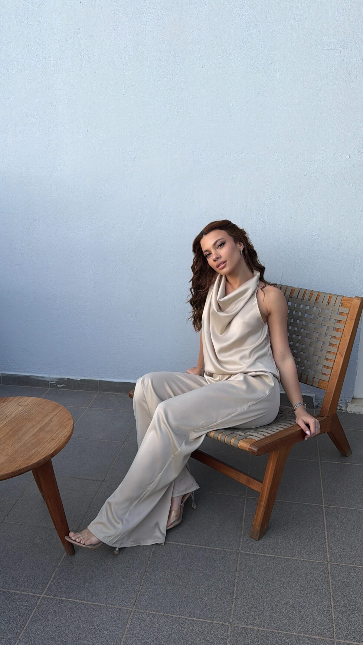 Satin Set Μπεζ - Image 2