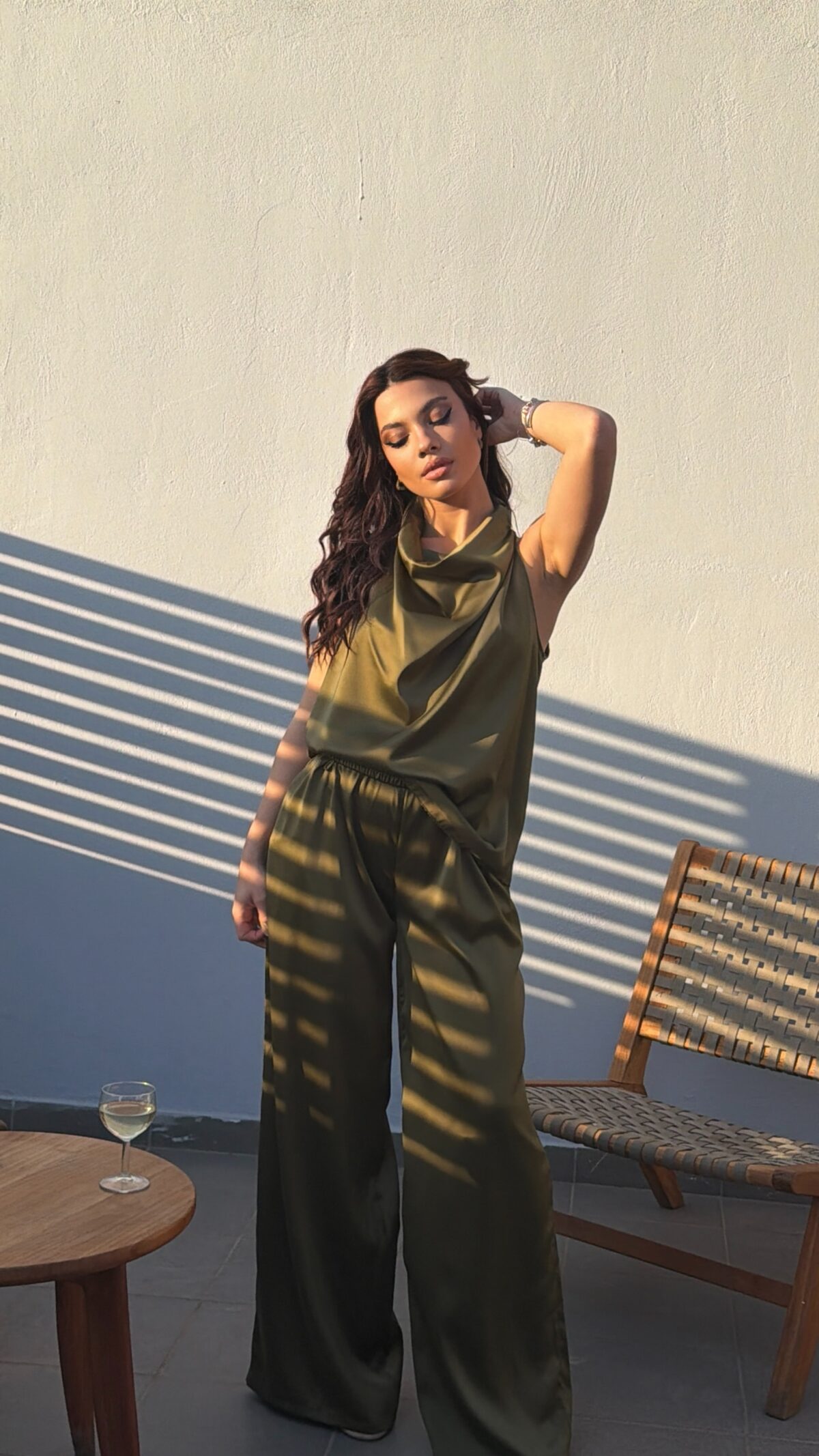 Satin Set Χακί - Image 3