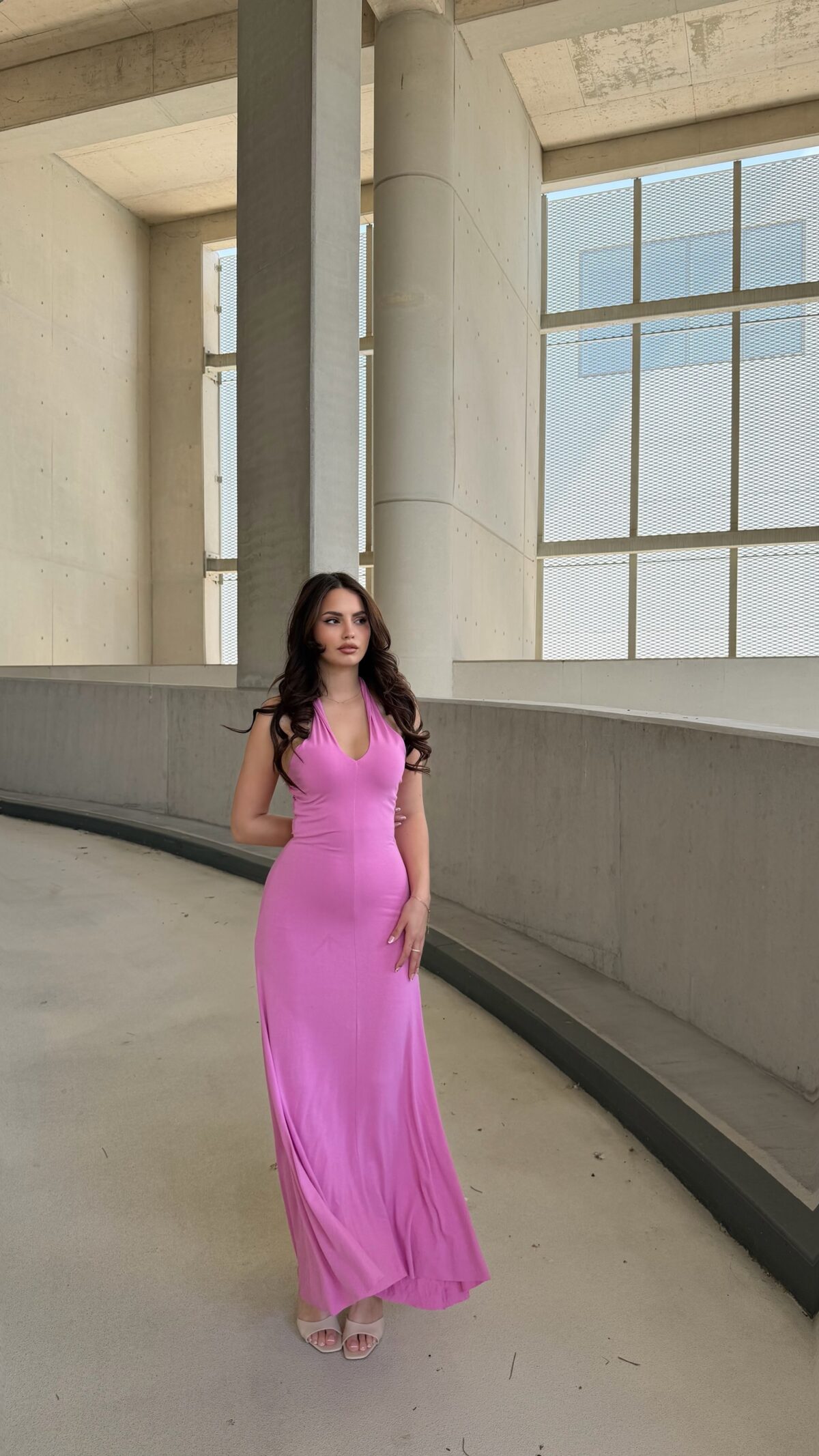 Irida Maxi Dress Φούξια - Image 2