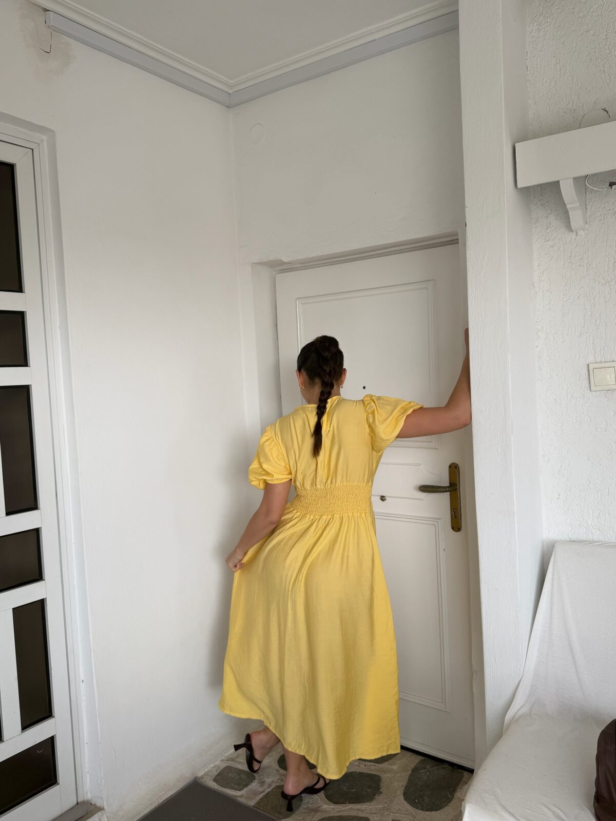 Carolina Linen Dress Κίτρινο - Image 4