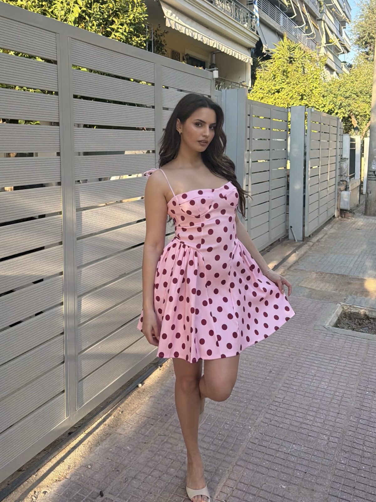 Candy Dress Πουά Ροζ - Image 2