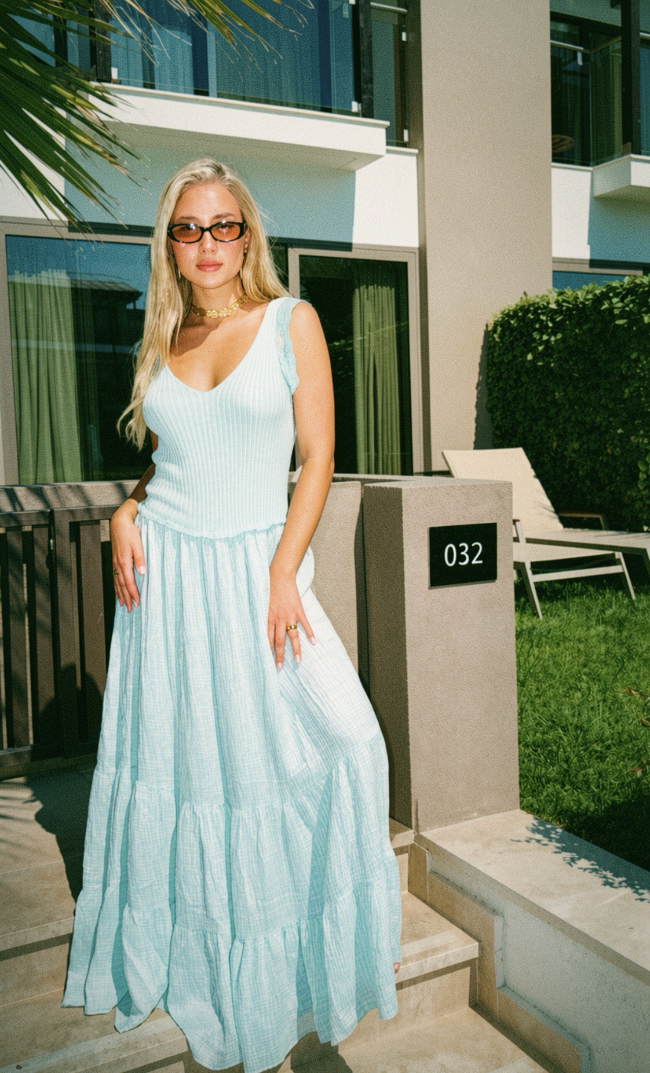55f529a6-831f-441d-bce3-d85423cc10c2 Jamaica Maxi Dress Τιρκουάζ - Image 1