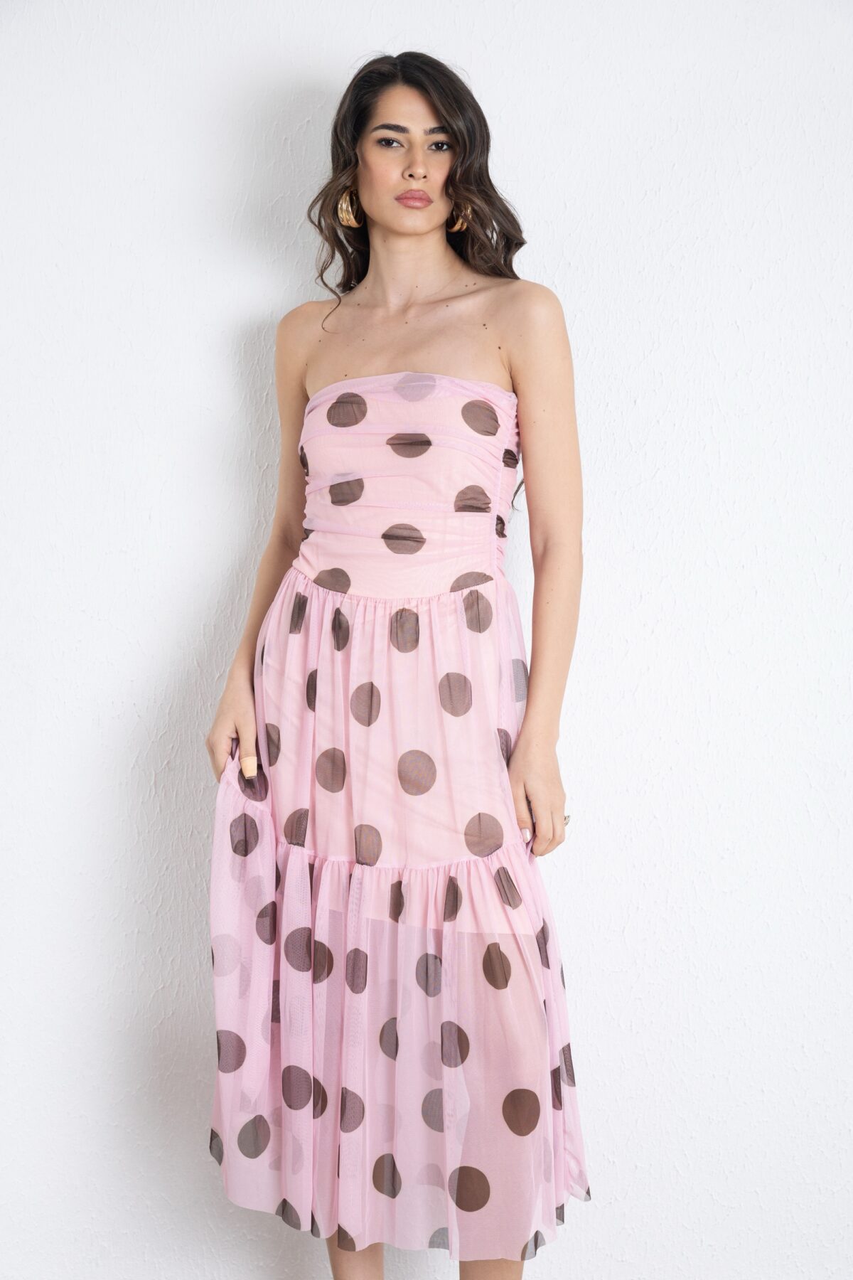 Monaco Polka Dress Ροζ - Image 2