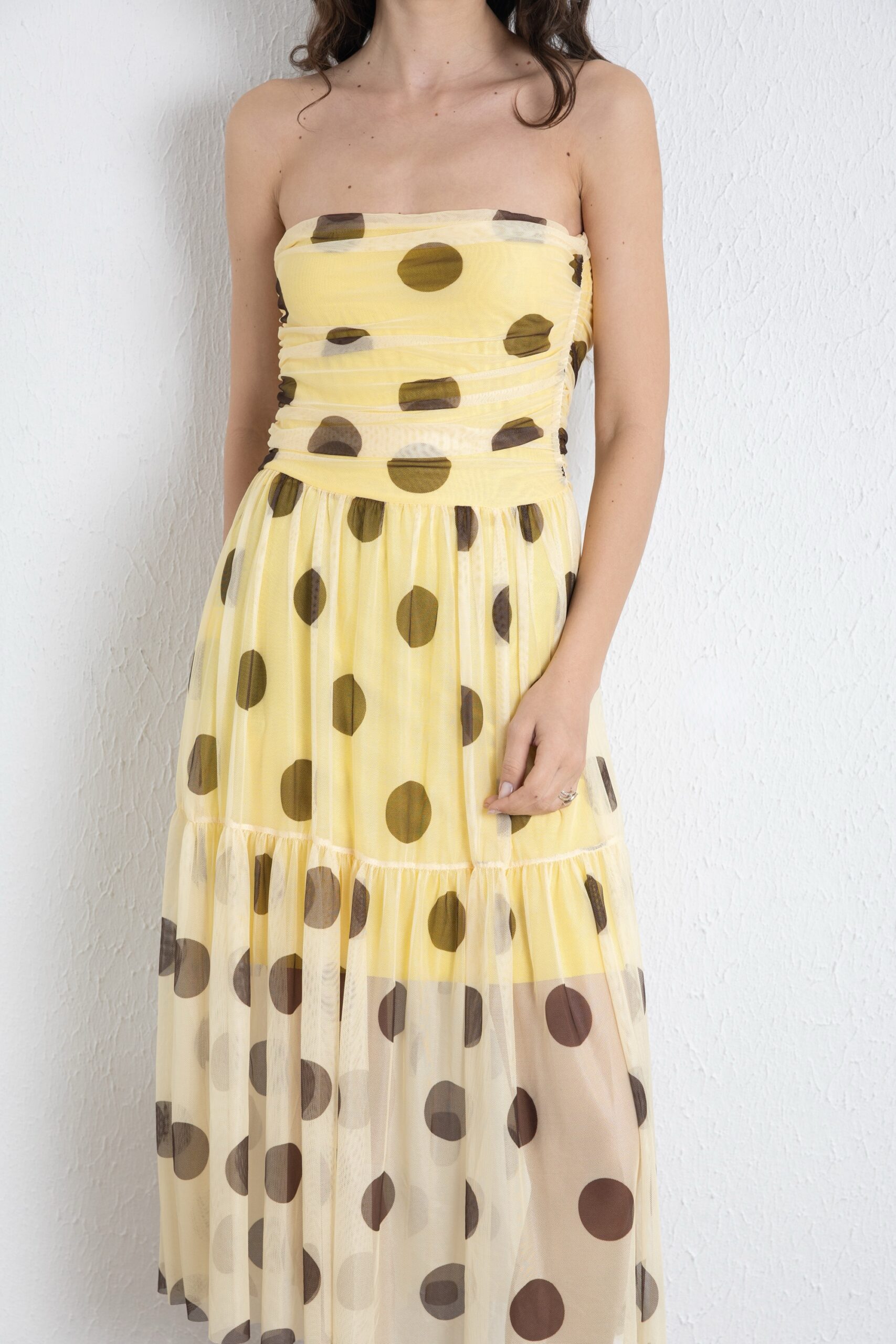 img_4867 Monaco Polka Dress Κίτρινο - Image 1