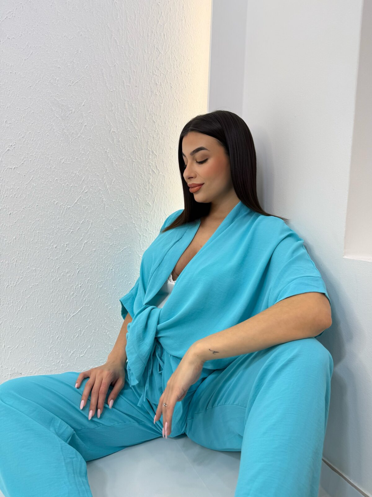 Best Seller Kimono Set Τιρκουάζ - Image 2