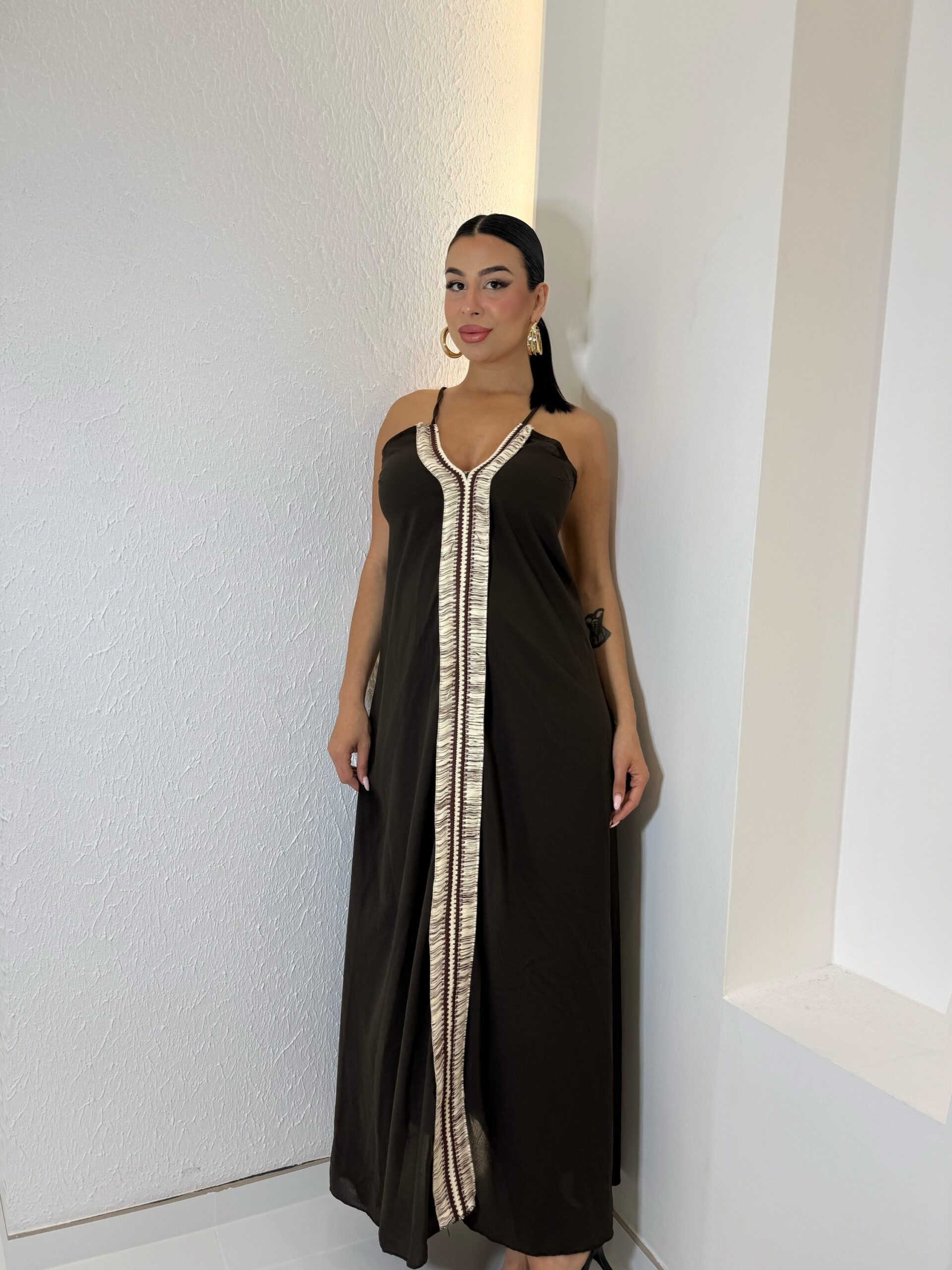 img_1692-2 Boho Maxi Dress Καφέ - Image 1